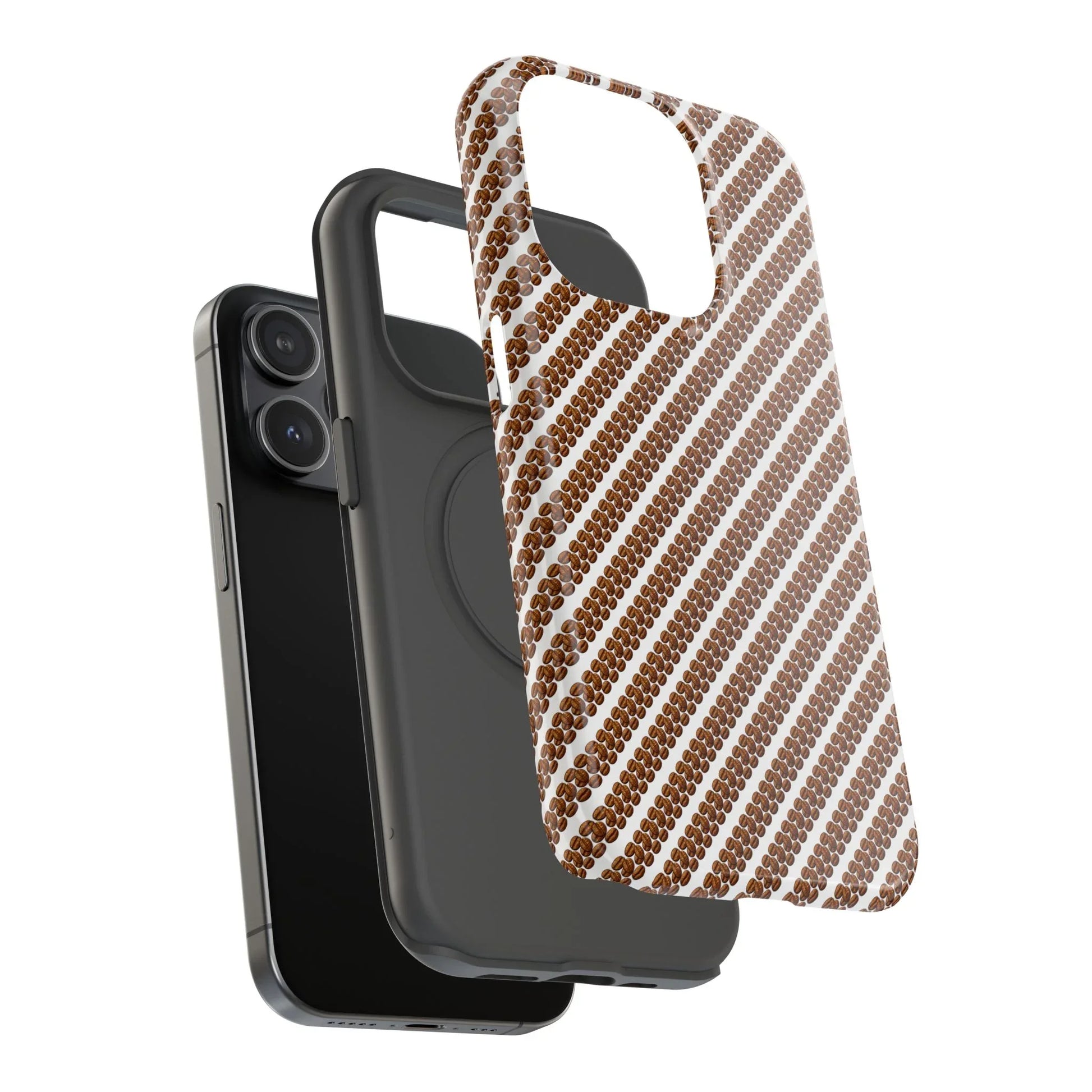Stylish Coffee Pattern Phone Case for iPhone 11–17 and Galaxy S21–S22 - KARARMDESIGN