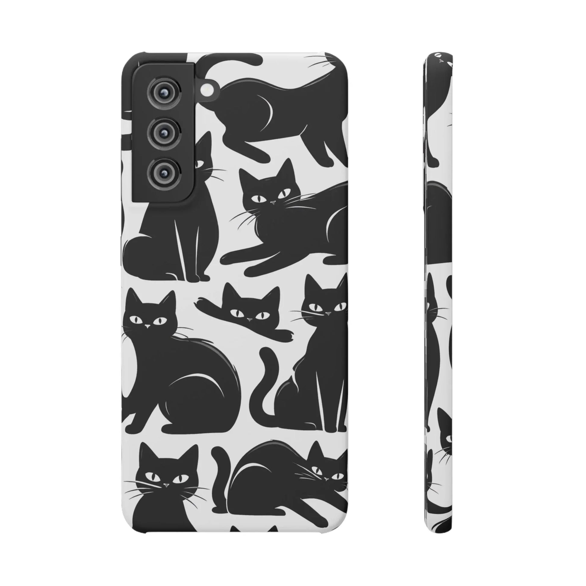 Black Cats Phone Case for iPhone 11-17 and Galaxy S20-S25 - KARARMDESIGN