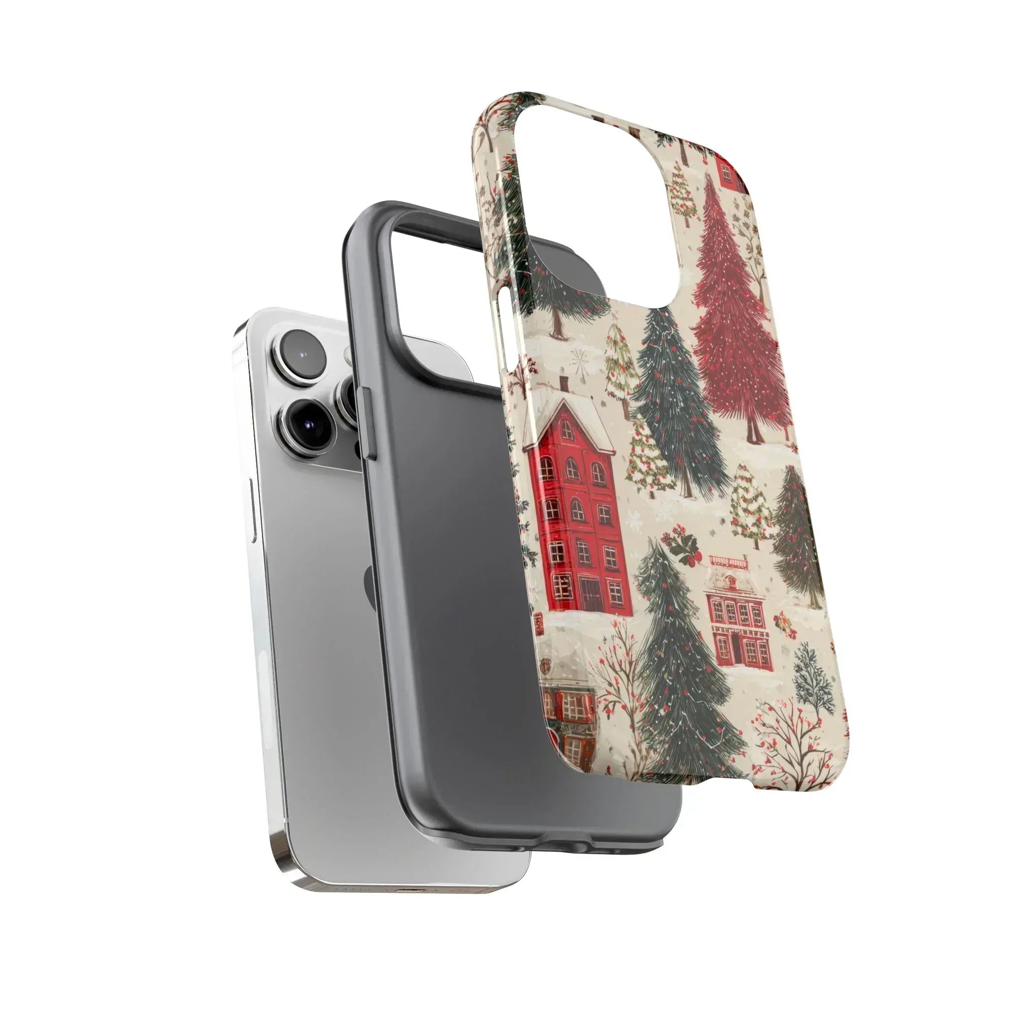 Cozy Winter Village Phone Case for iPhone 11-17 and Galaxy S10-S25 - KARARMDESIGN