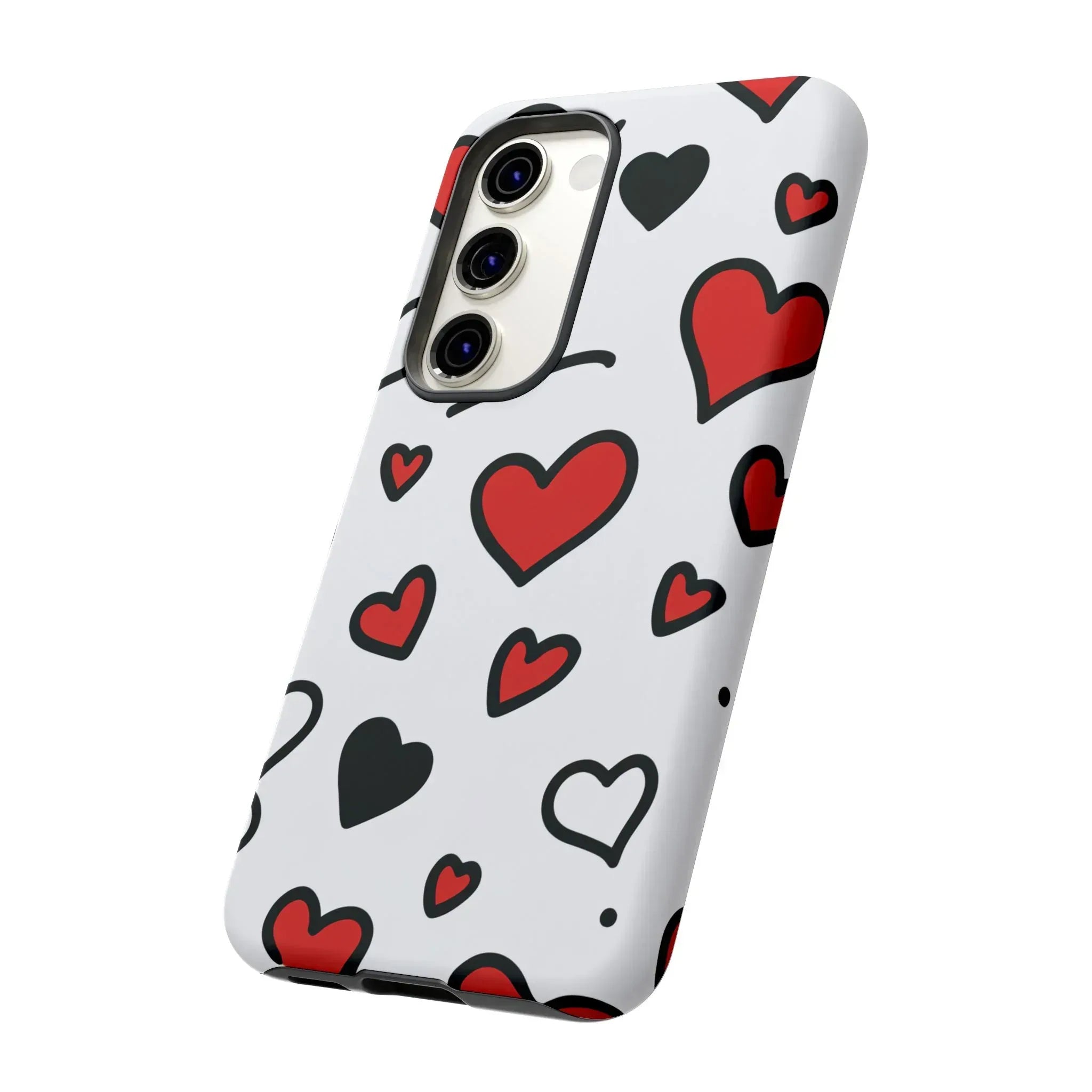 Scattered Hearts Phone Case for iPhone 11-17 and Galaxy S10-S25 - KARARMDESIGN