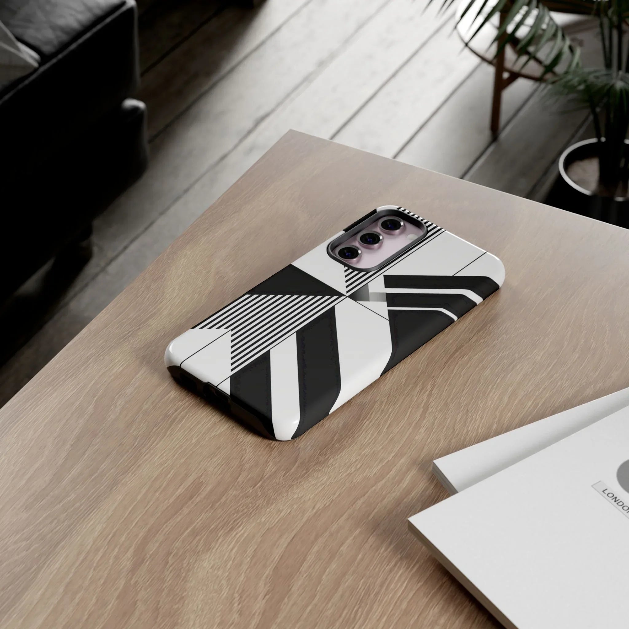 Monochrome Tough Phone Case for iPhone 11-16 and Galaxy S20–S25 - KARARMDESIGN