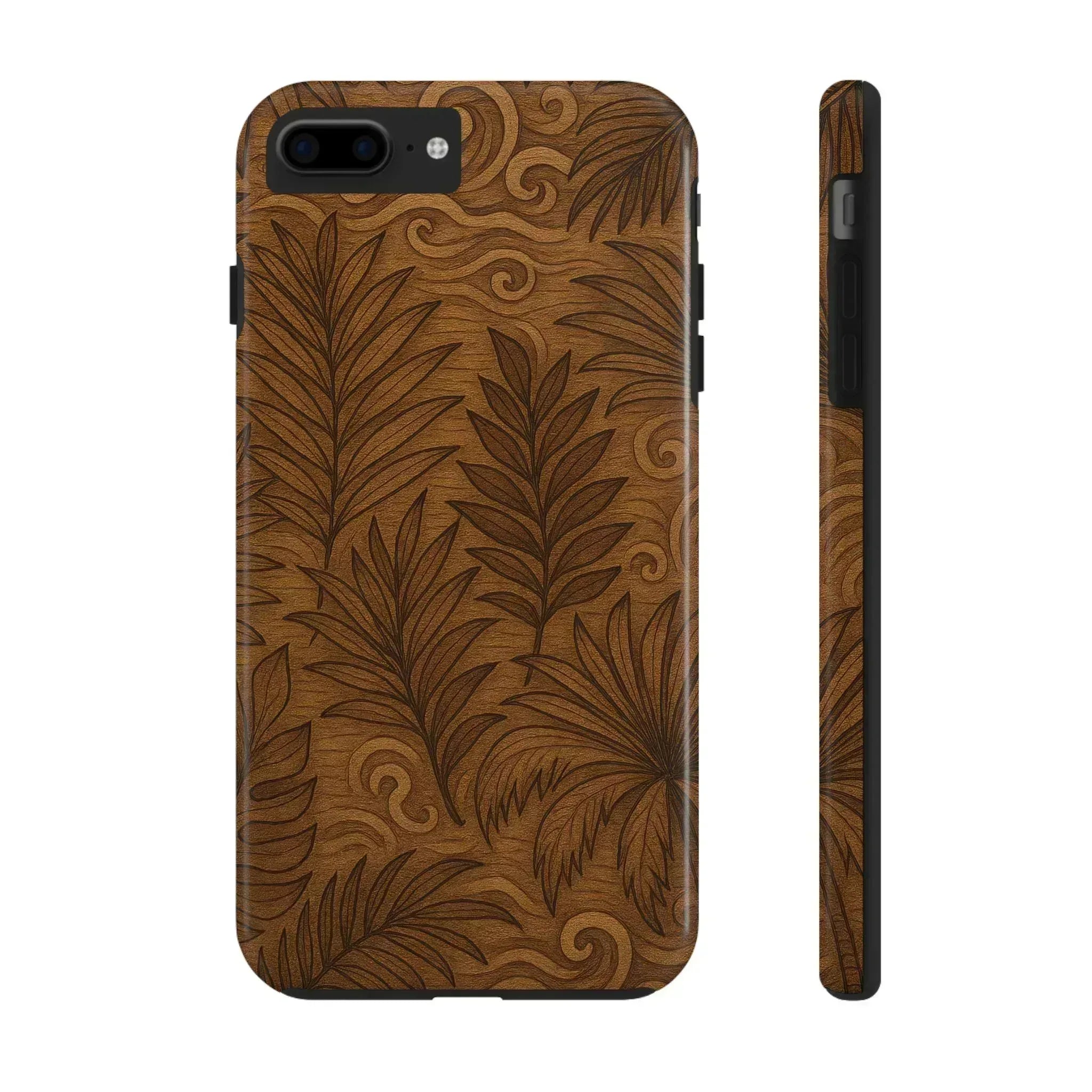 Wood Leaf Armor Phone Case for iPhone and Galaxy - KARARMDESIGN