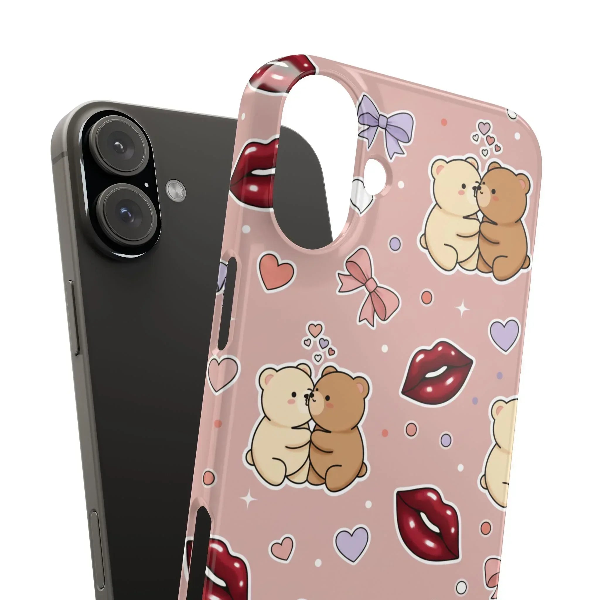 Bear Hug Bliss Phone Case for iPhone 11-17 - KARARMDESIGN