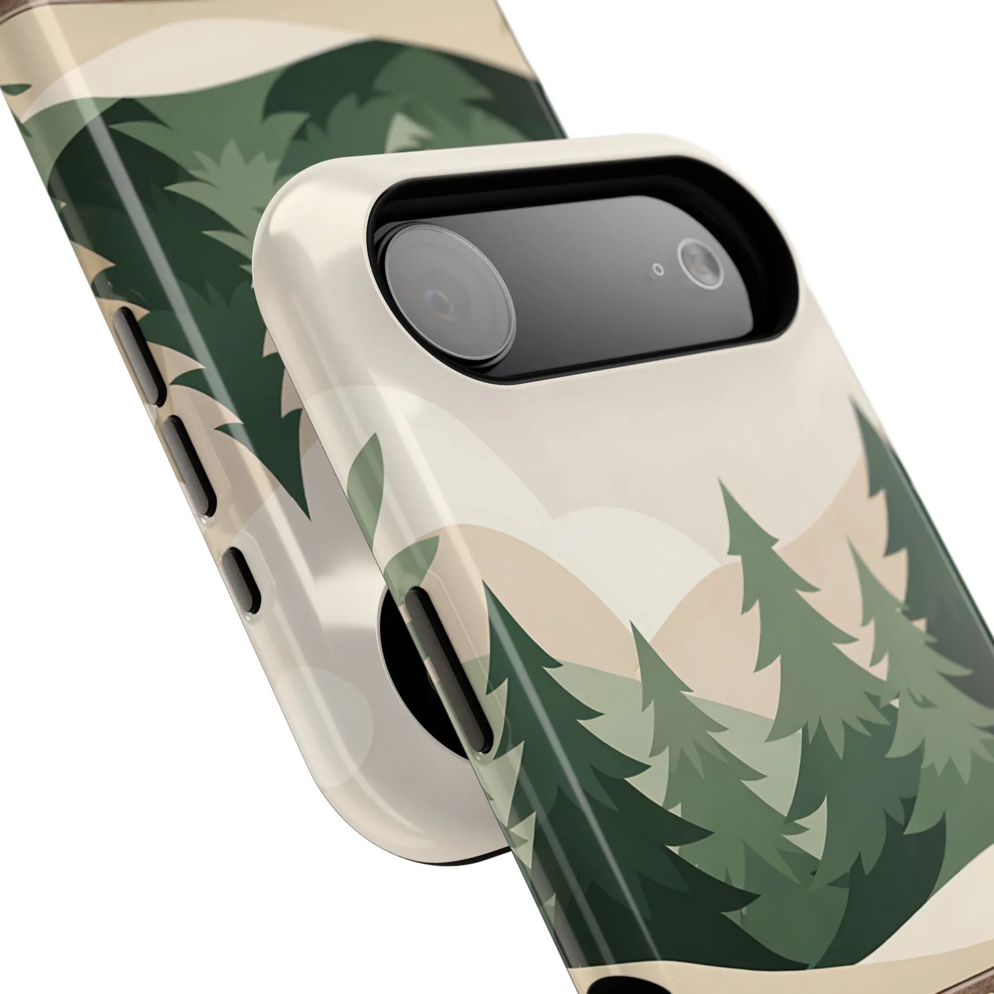 Forest Leather Phone Case for iPhone 11-17 and Galaxy S21-S25 - KARARMDESIGN