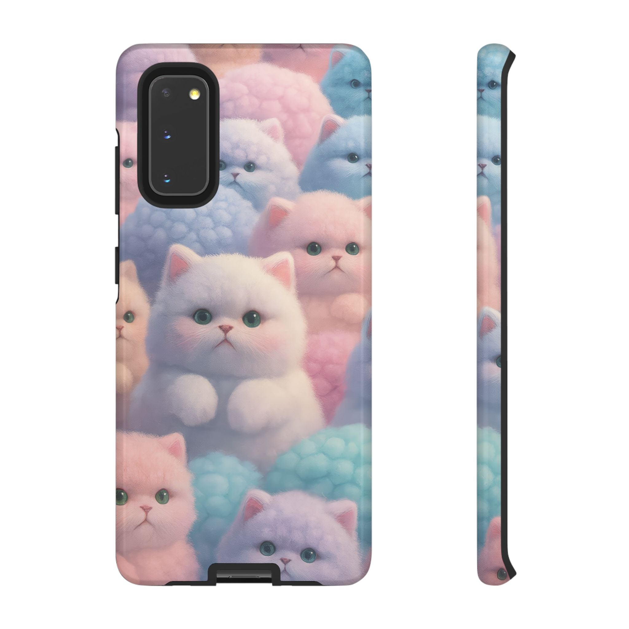 Pastel Kitten Phone Case for iPhone 8-17 and Samsung Galaxy S10-S25 Models - KARARMDESIGN