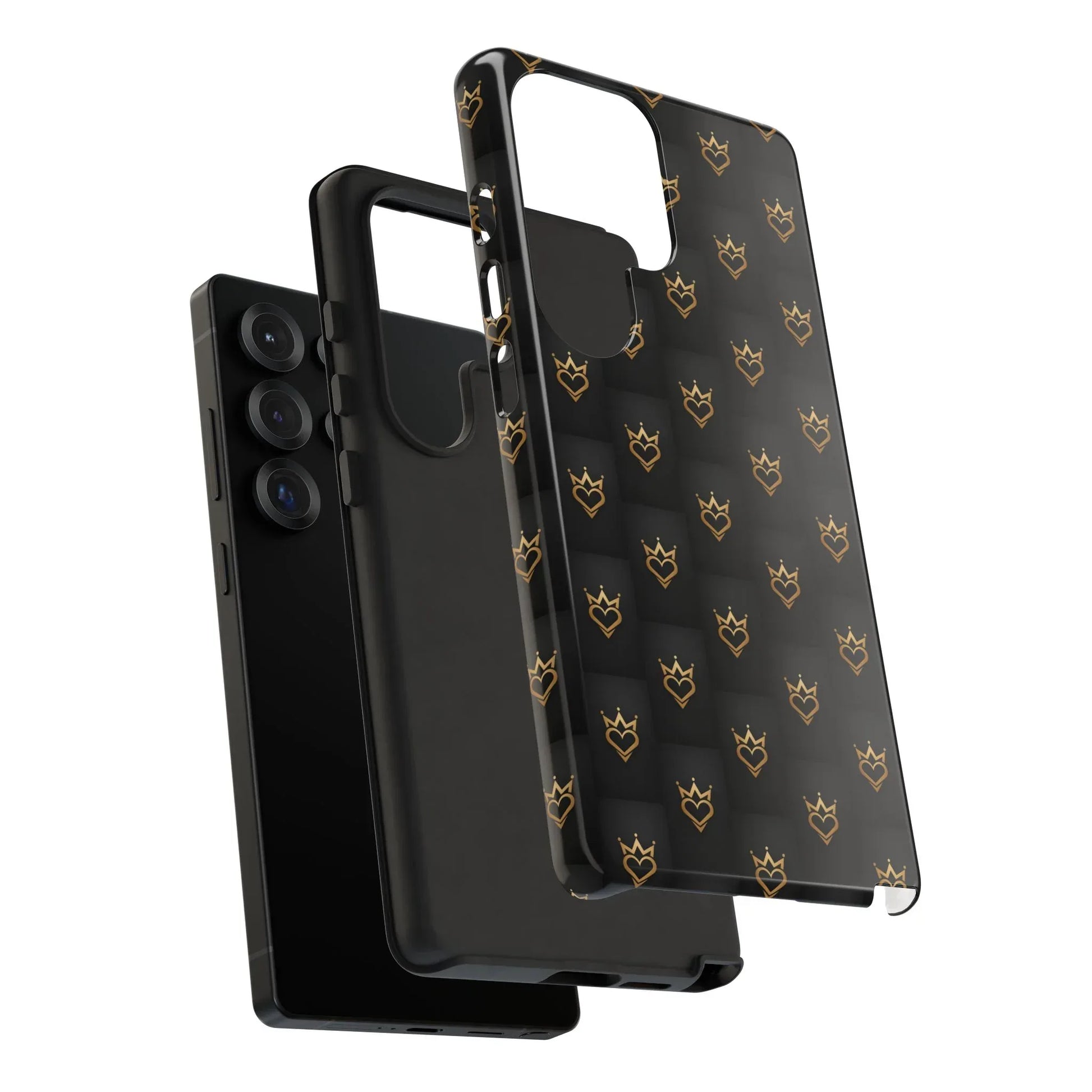 Crowned Heart Doodle Phone Case for iPhone 11-17 & Galaxy S10-S25 - KARARMDESIGN