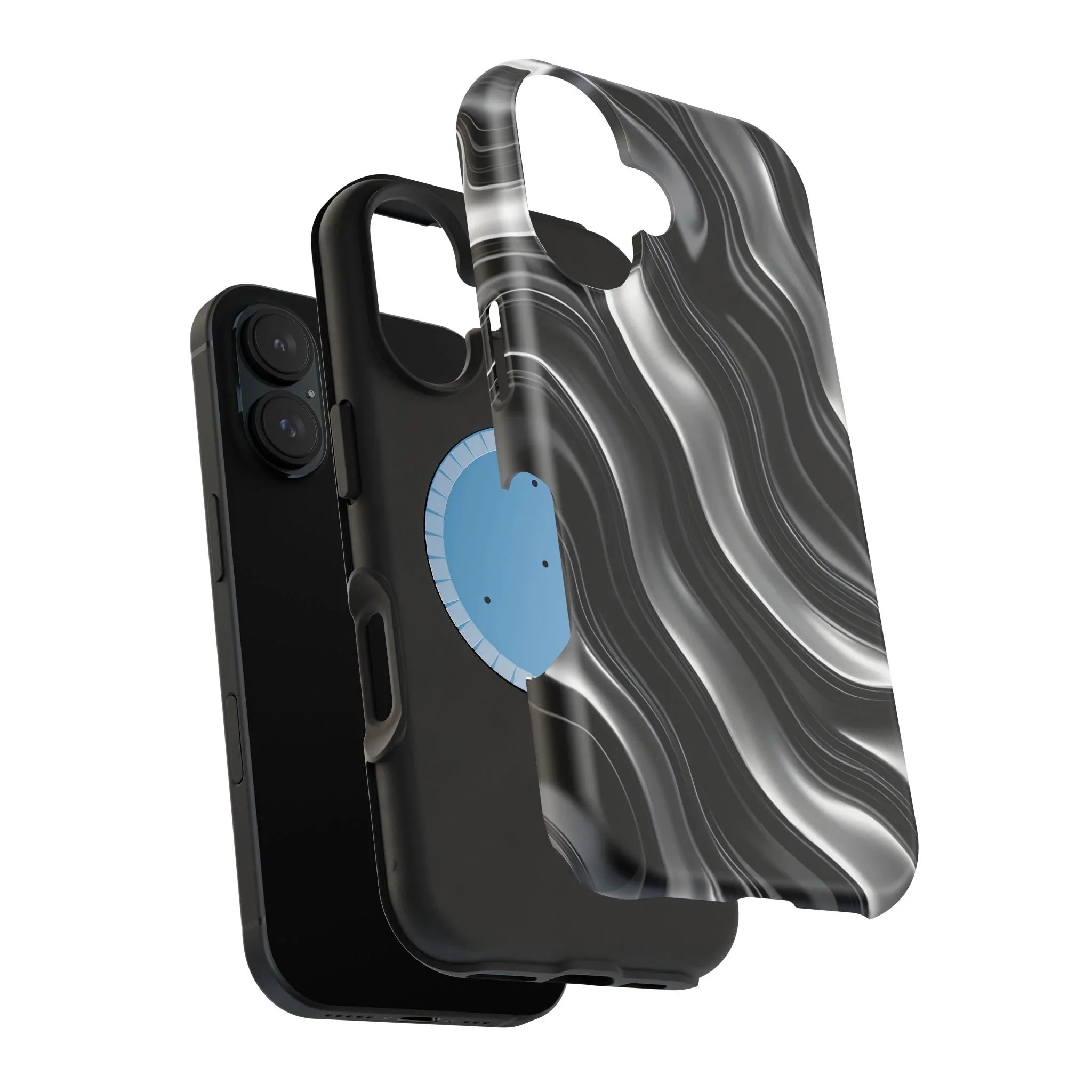 Wavy Illusion Marble Phone Case for iPhone 13-17 - KARARMDESIGN