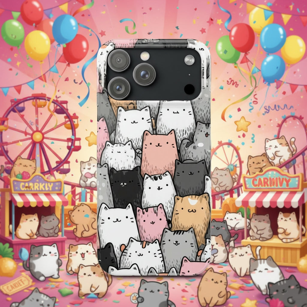 Cat Carnival Phone Case for iPhone 11-17 Models - KARARMDESIGN
