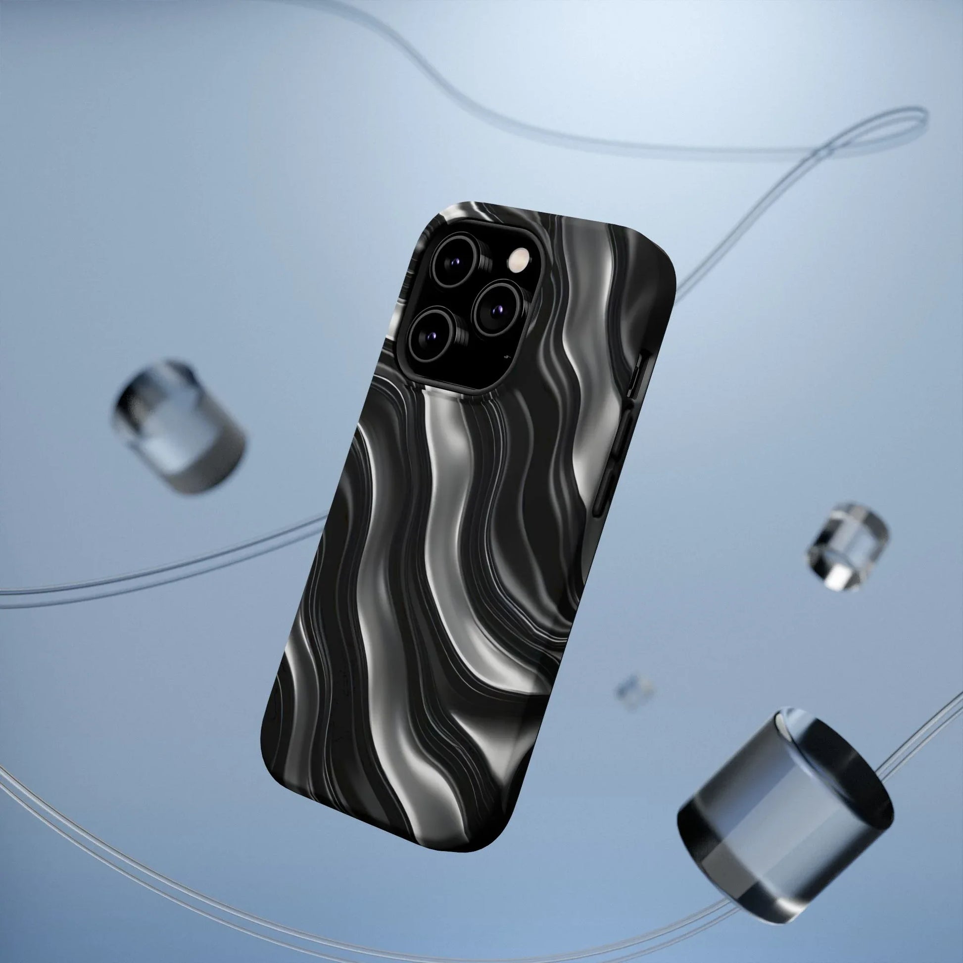 Wavy Illusion Marble Phone Case for iPhone 13-17 - KARARMDESIGN
