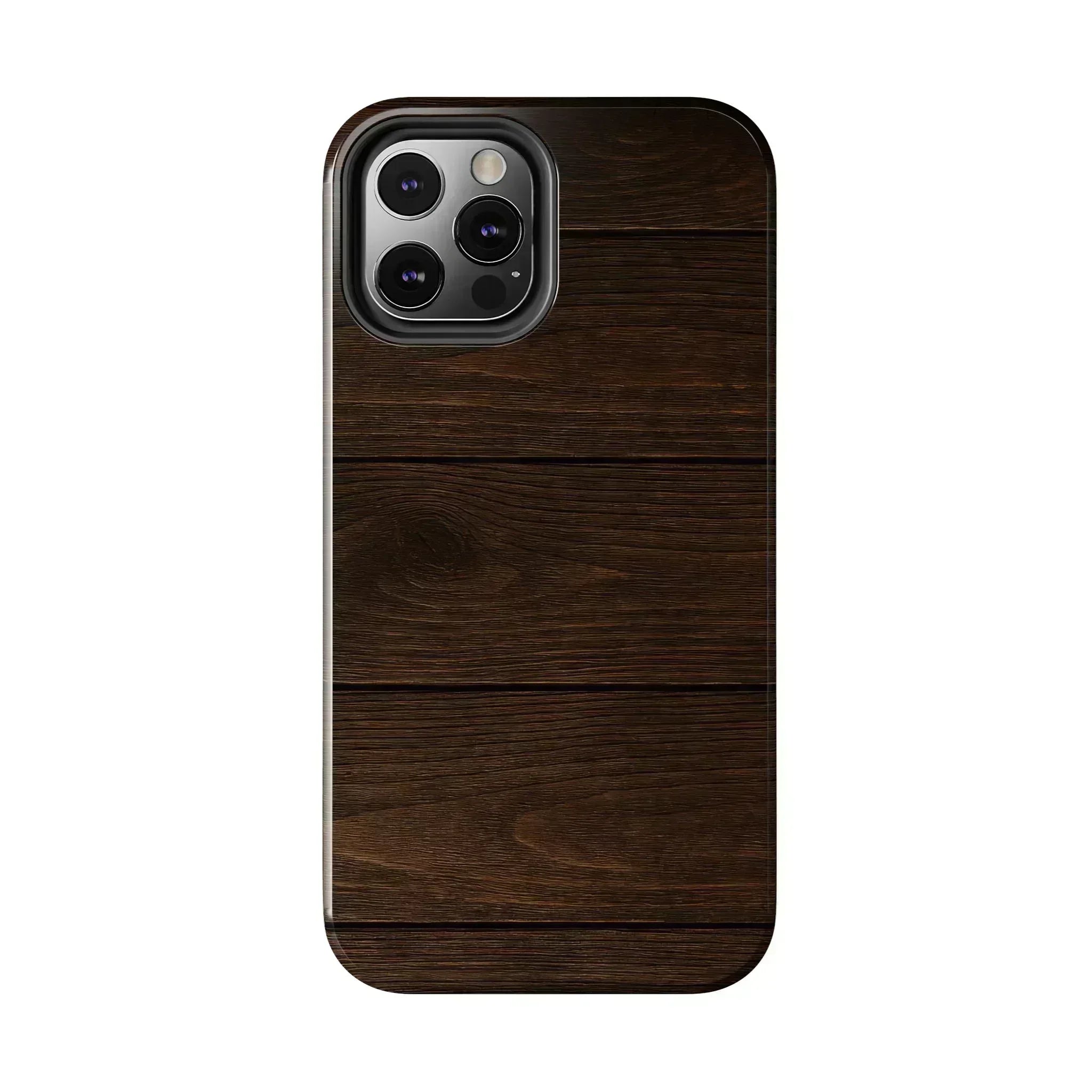 Dark Wood Grain Phone Case for iPhone and Galaxy - KARARMDESIGN