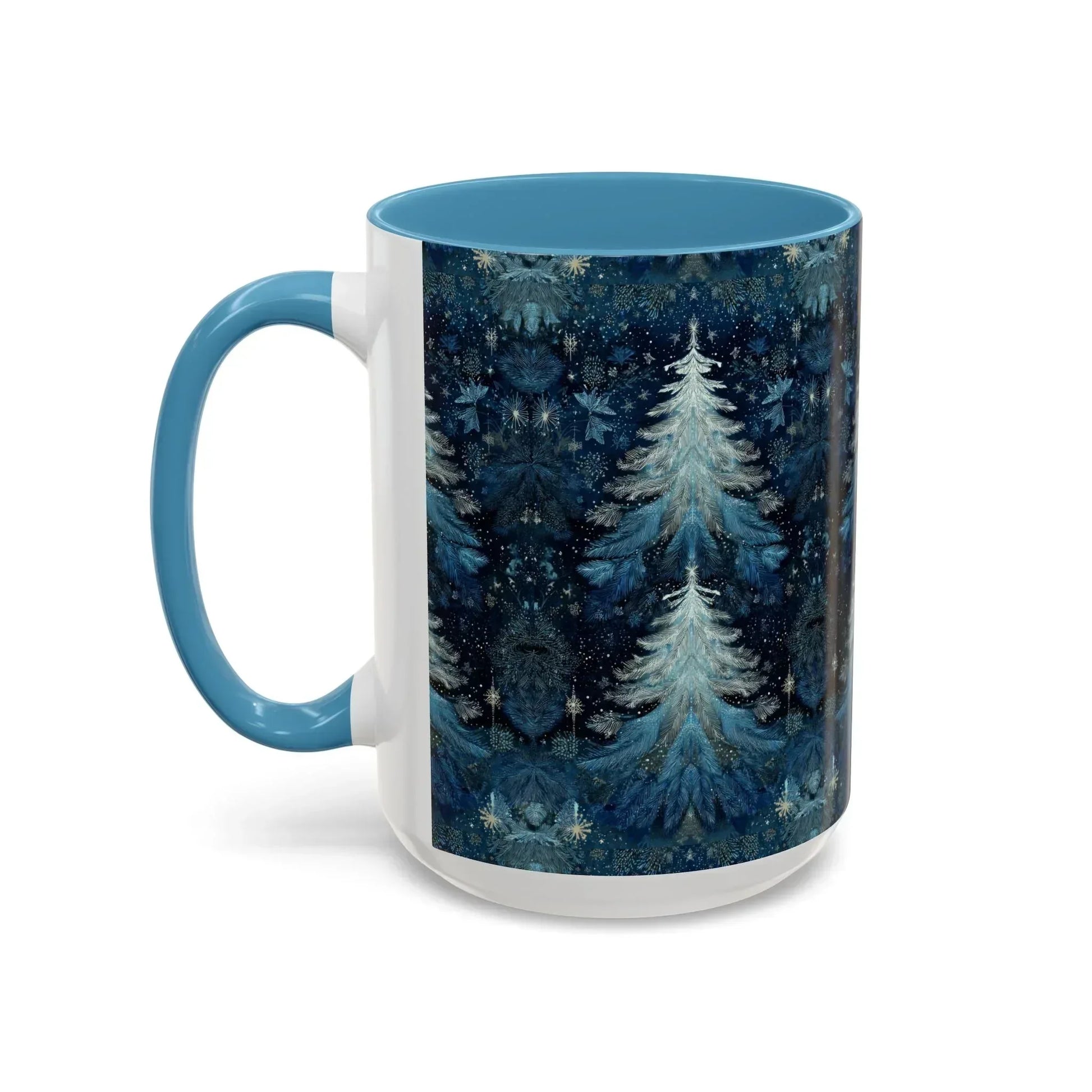 Blue Christmas Tree Accent Coffee Mug - KARARMDESIGN