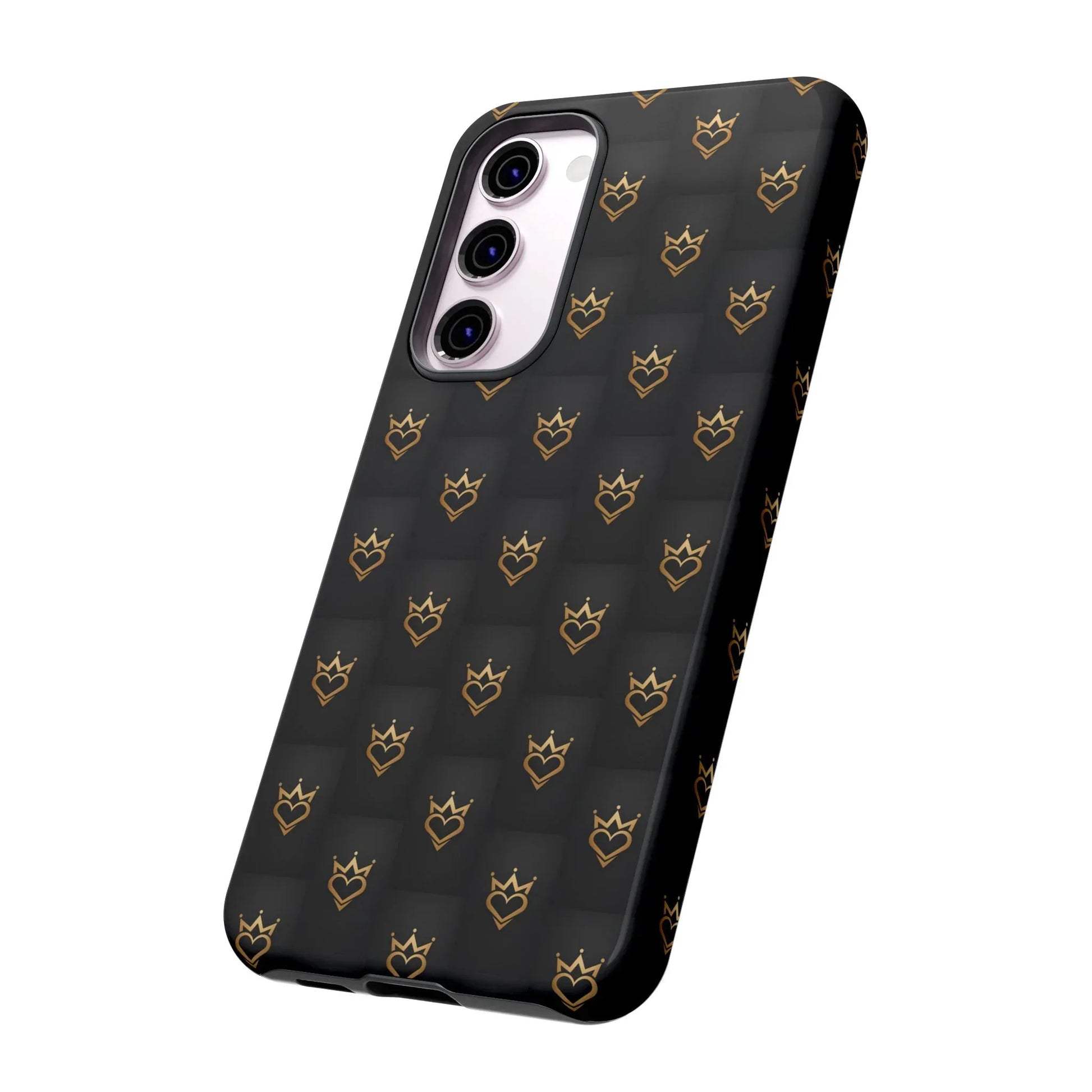 Crowned Heart Doodle Phone Case for iPhone 11-17 & Galaxy S10-S25 - KARARMDESIGN