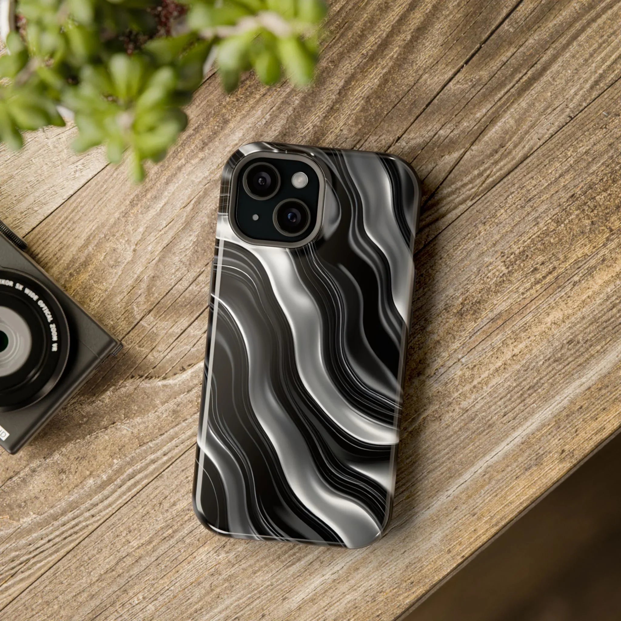 Wavy Illusion Marble Phone Case for iPhone 13-17 - KARARMDESIGN