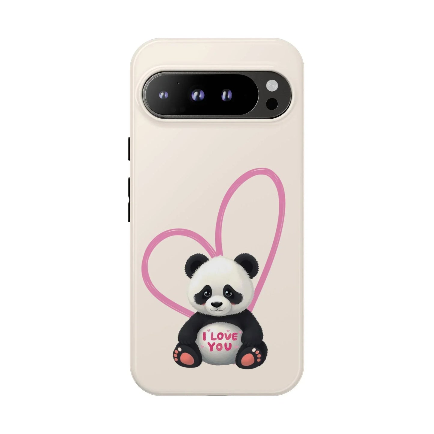 Cute Panda Heart Love Phone Case for Google Pixel up to 9 Models - KarArmDesign