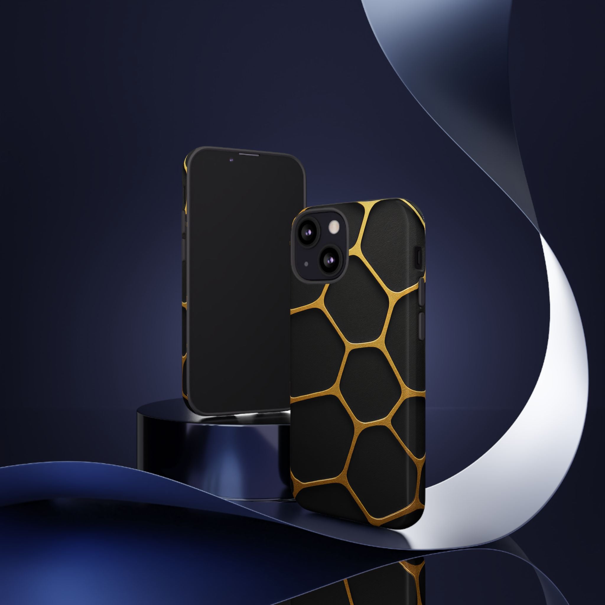 Golden Cellscape Tough Phone Case – Black & Gold