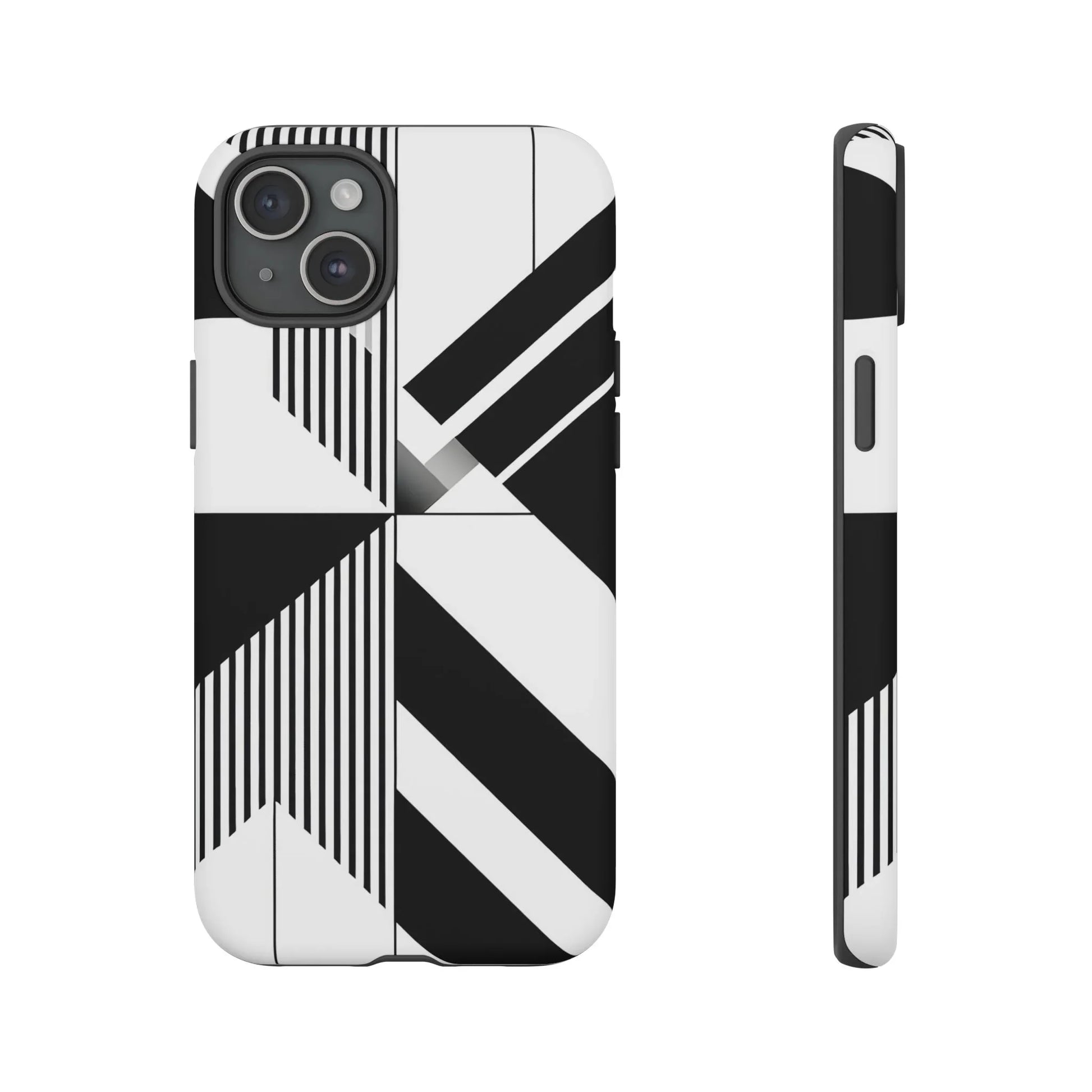 Monochrome Tough Phone Case for iPhone 11-16 and Galaxy S20–S25 - KARARMDESIGN