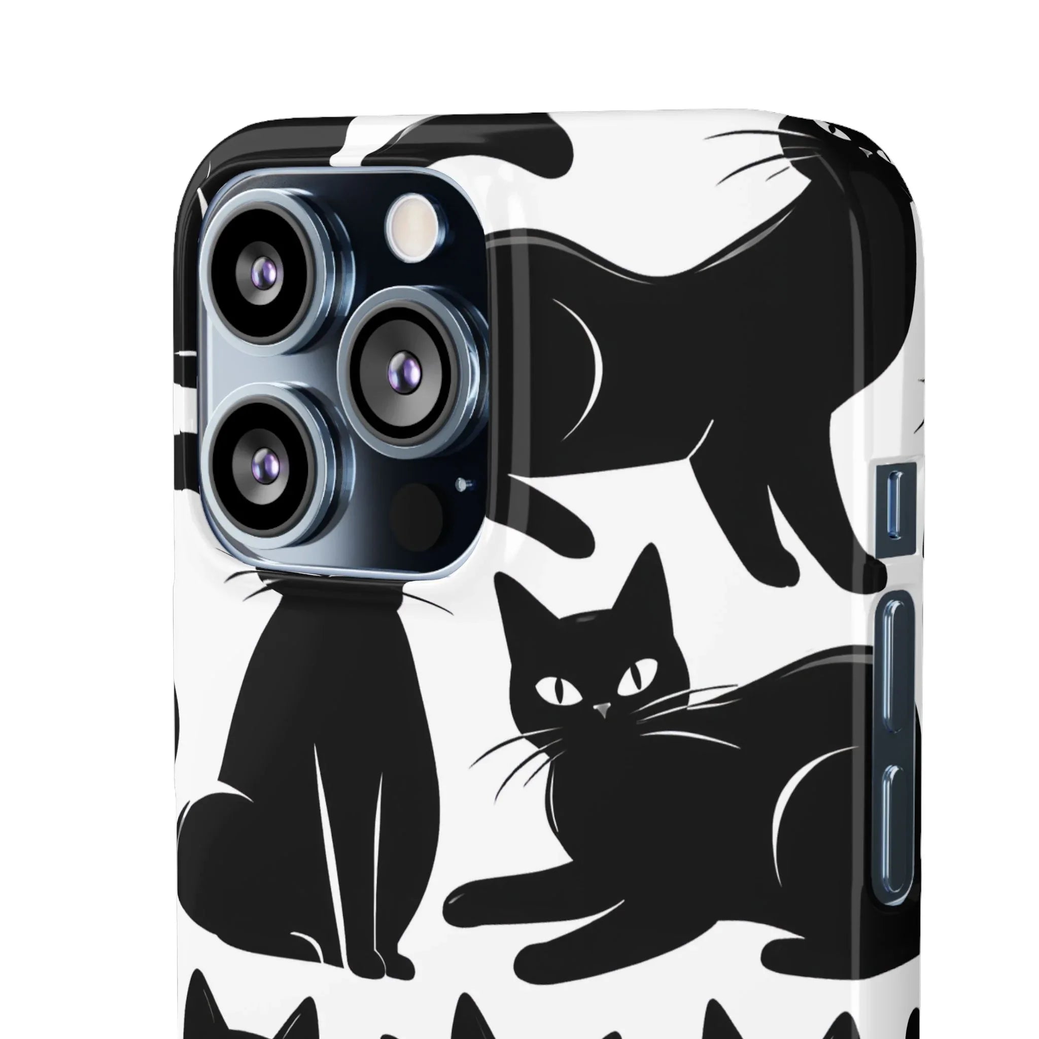 Black Cats Phone Case for iPhone 11-17 and Galaxy S20-S25 - KARARMDESIGN