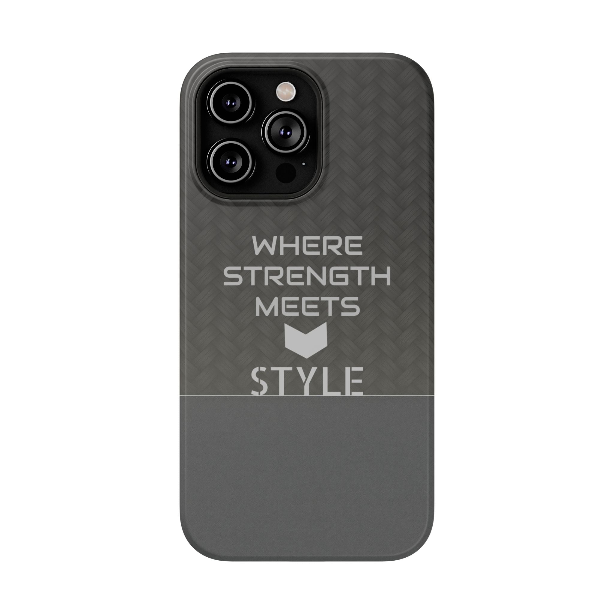 Gray Carbon Phone Case for iPhone 12-16 and Galaxy S21-S22