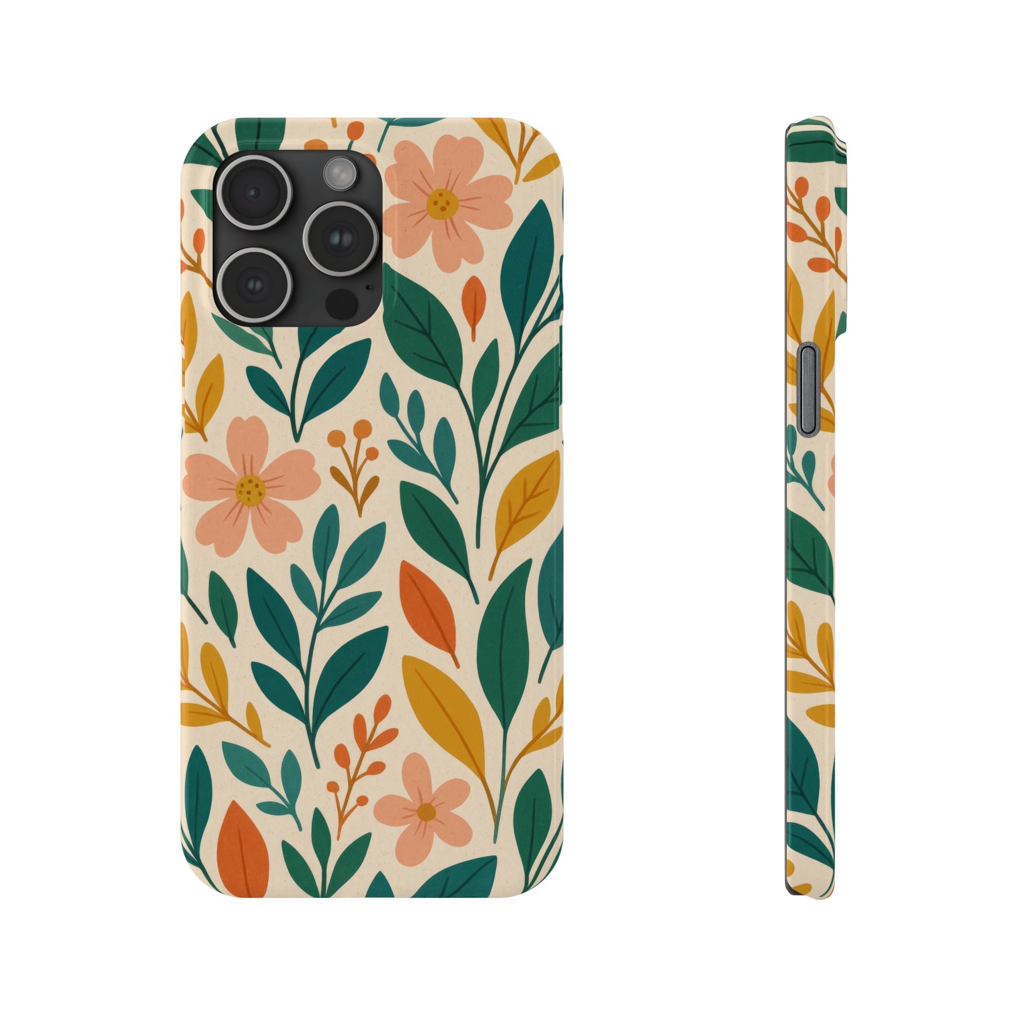 Floral Harmony Phone Case for iPhone 11-17