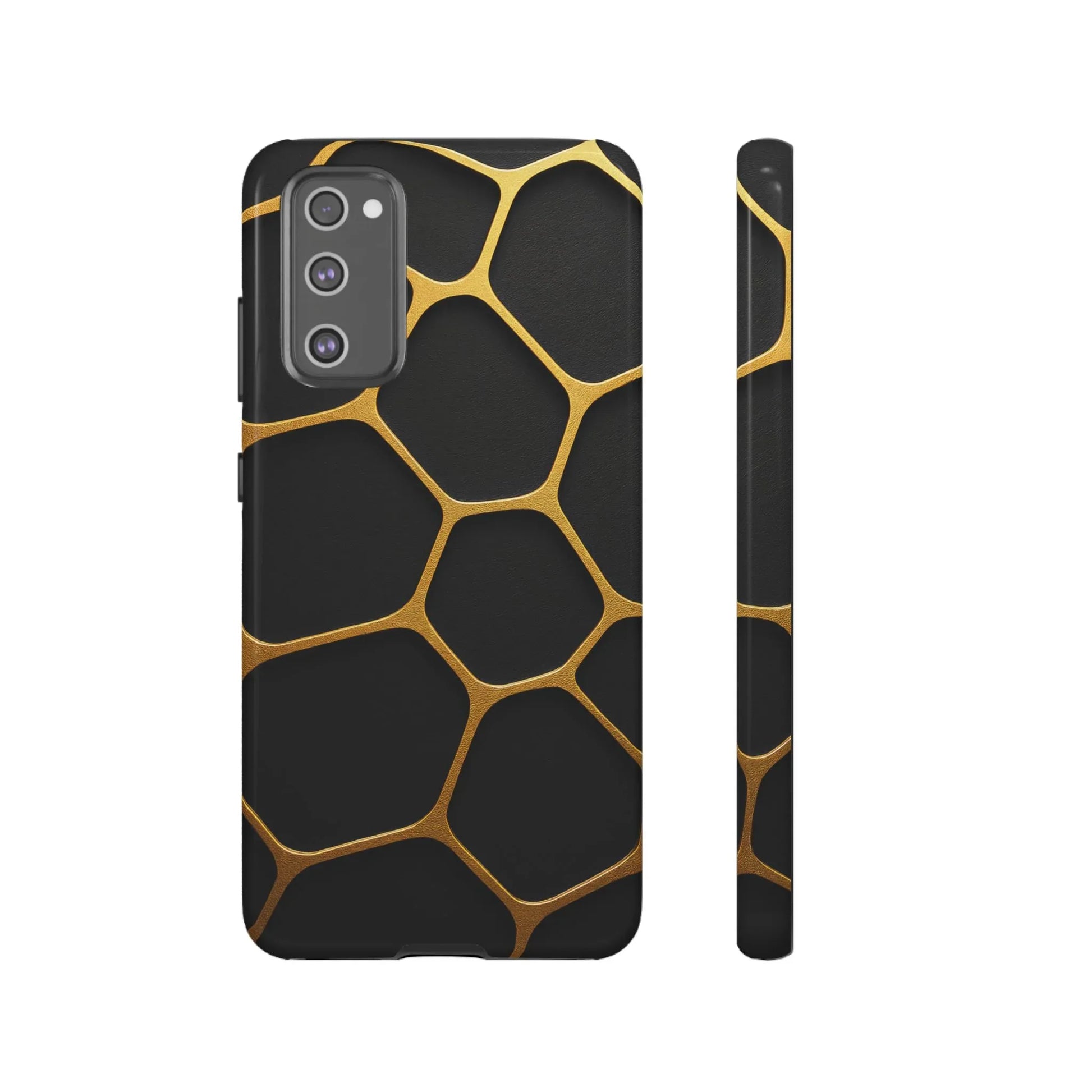 Golden Cellscape Phone Case for iPhone 8-17 and Galaxy S20-S25 - KARARMDESIGN