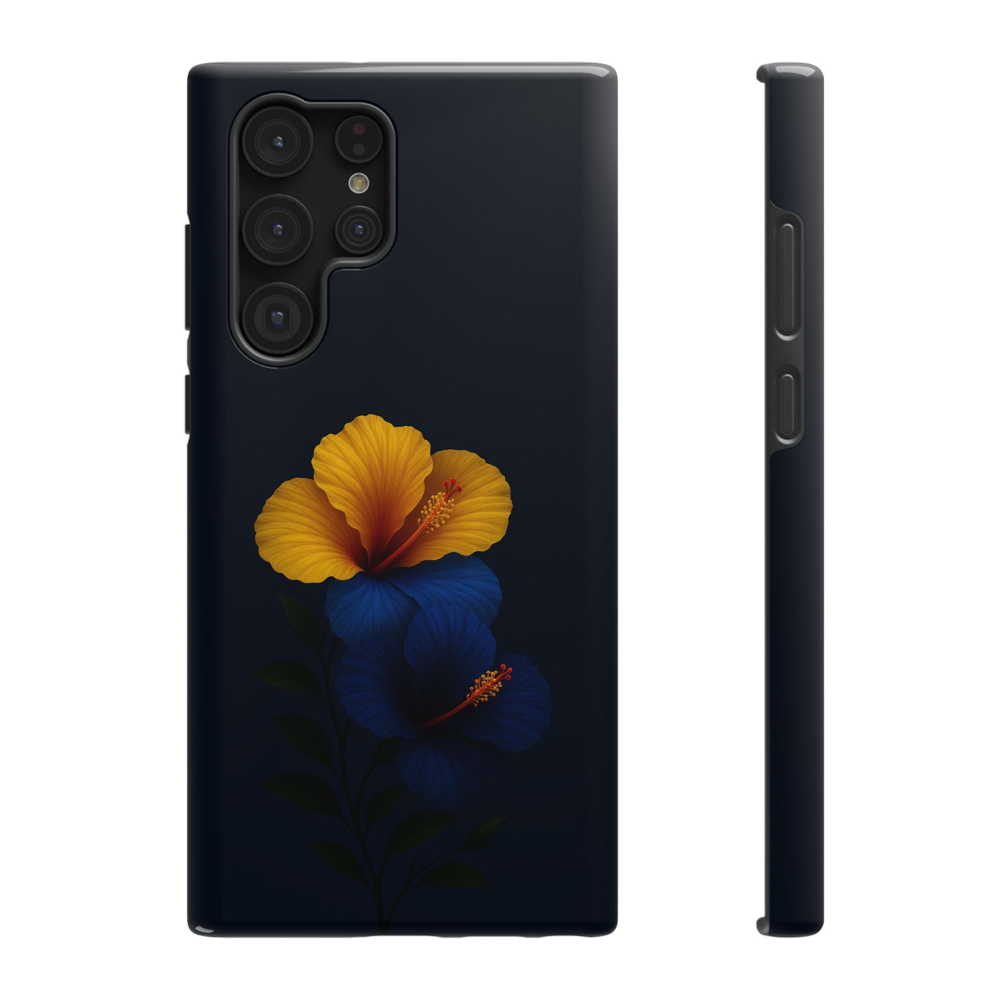 Elegant Hibiscus Phone Case for iPhone 11-17 and Galaxy S21-S22