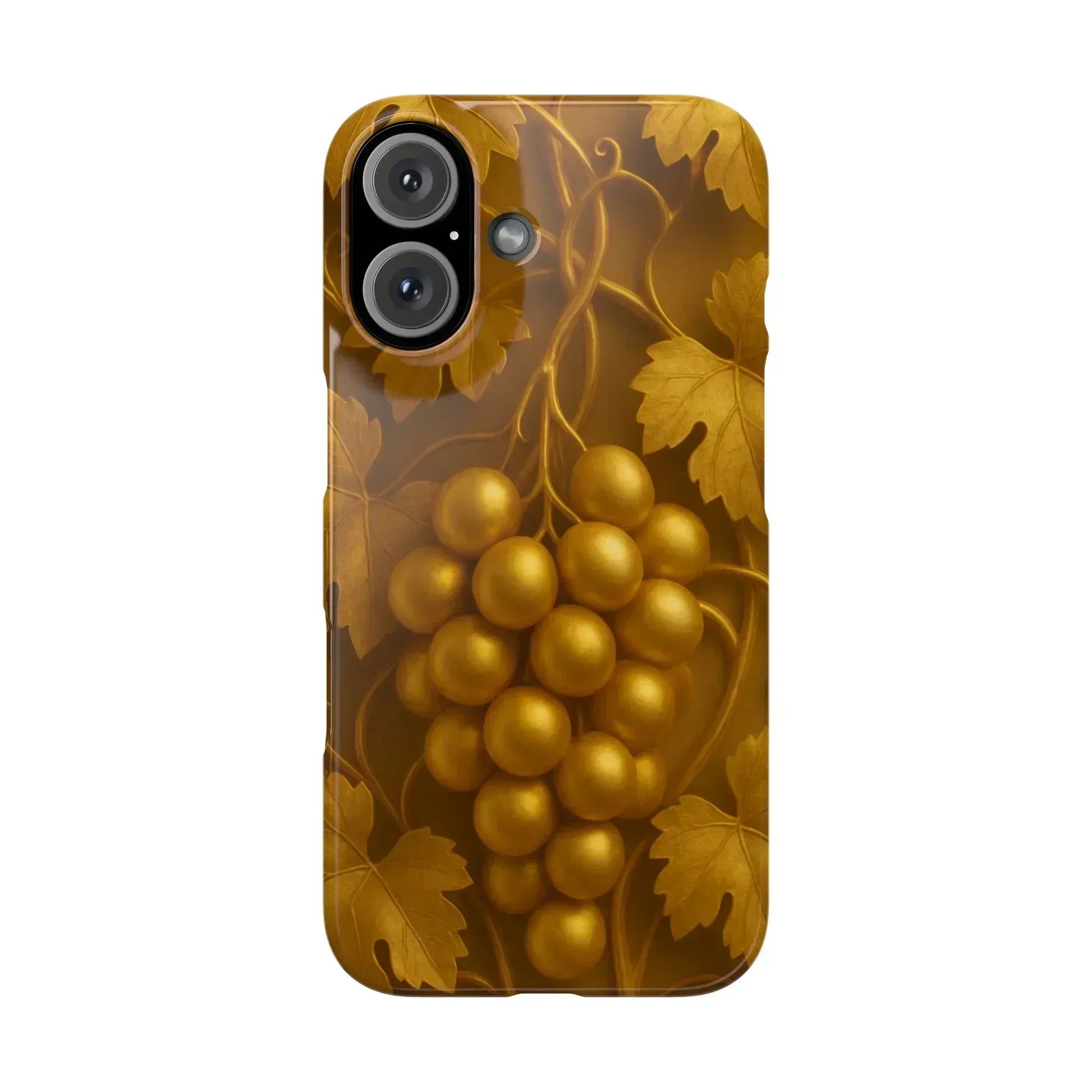 Golden Grapes Phone Case for iPhone 8–16 - KARARMDESIGN