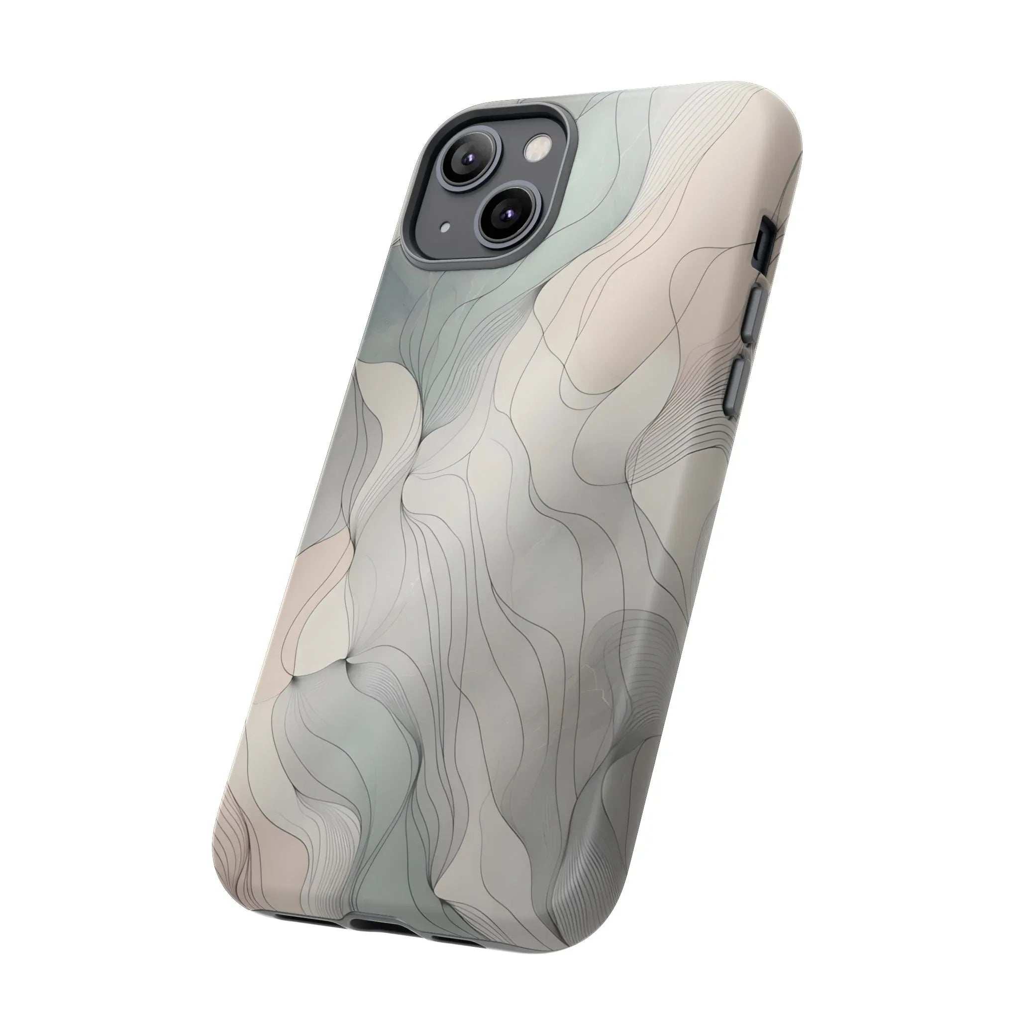 Pastel Wave Phone Case – Minimalist Design for iPhone & Pixel - KARARMDESIGN
