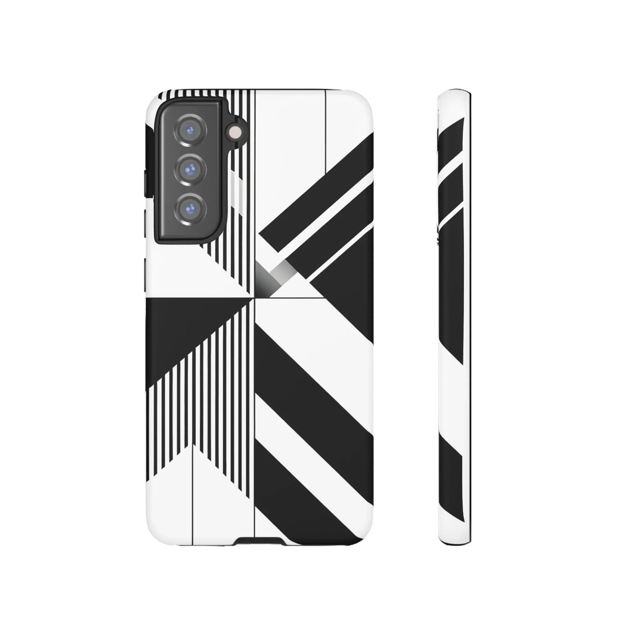 Monochrome Tough Phone Case for iPhone 11-16 and Galaxy S20–S25 - KARARMDESIGN