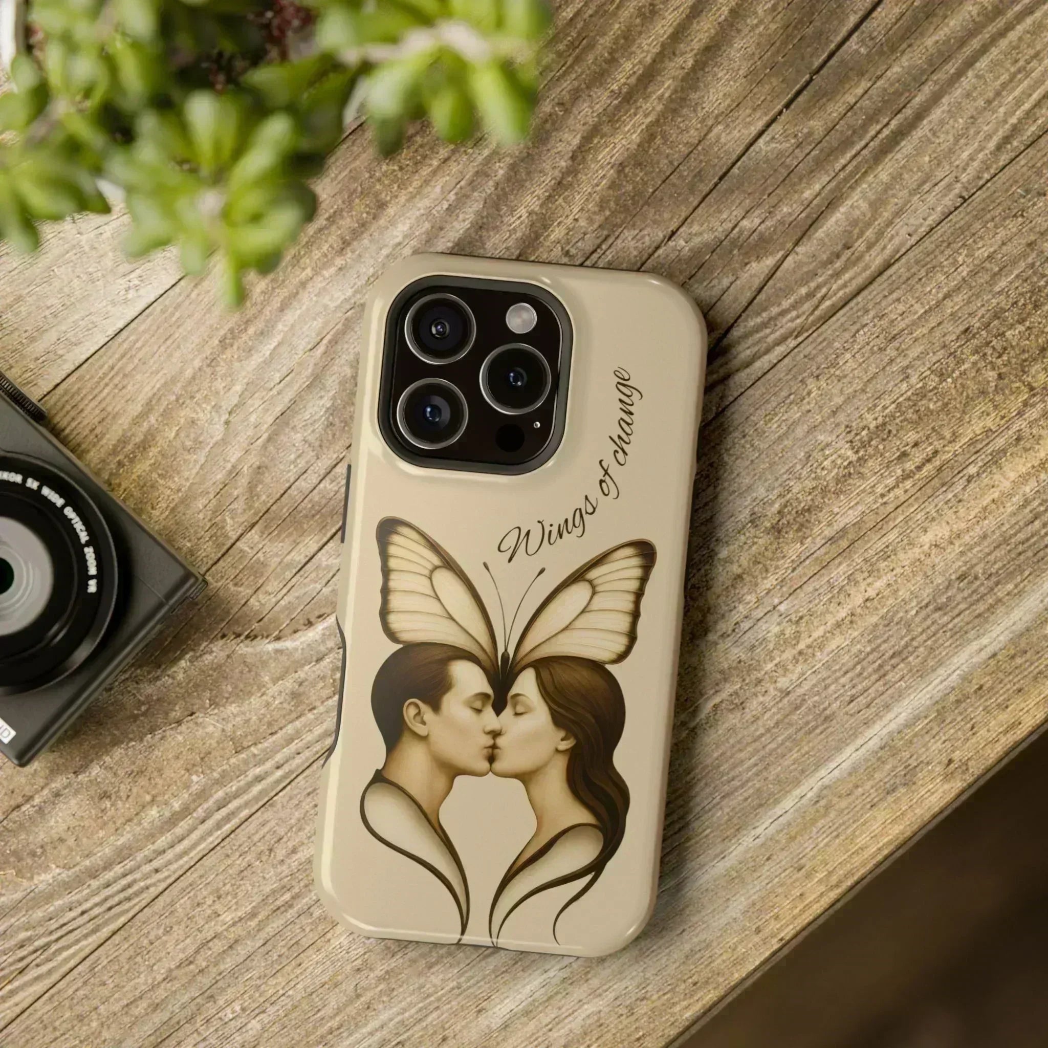 Romantic Butterfly Couple Phone Case for iPhone 12-16 and Galaxy S21-S22 - KARARMDESIGN