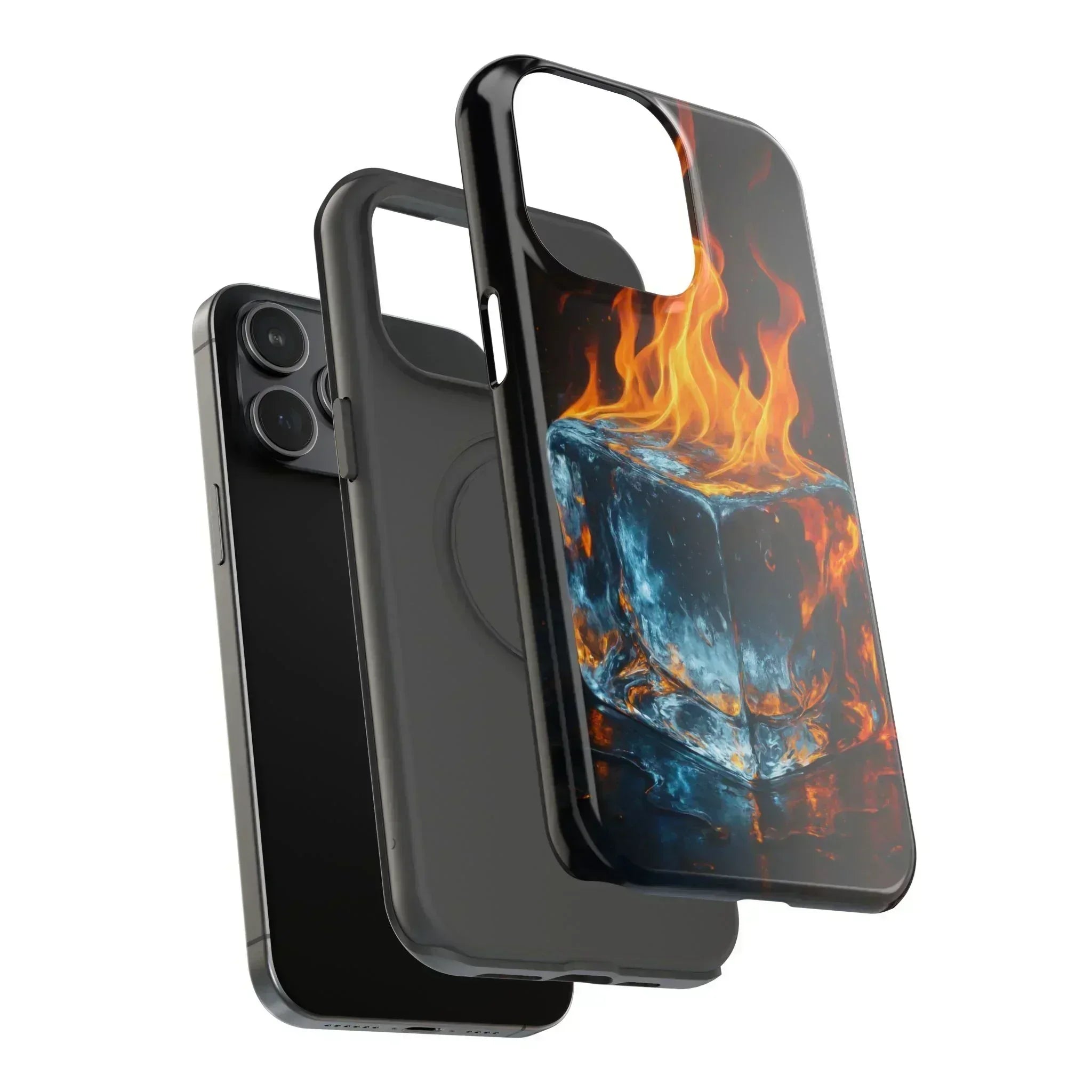 Flame Ice Phone Case for iPhone 12-16 and Galaxy S21-S22 - KARARMDESIGN