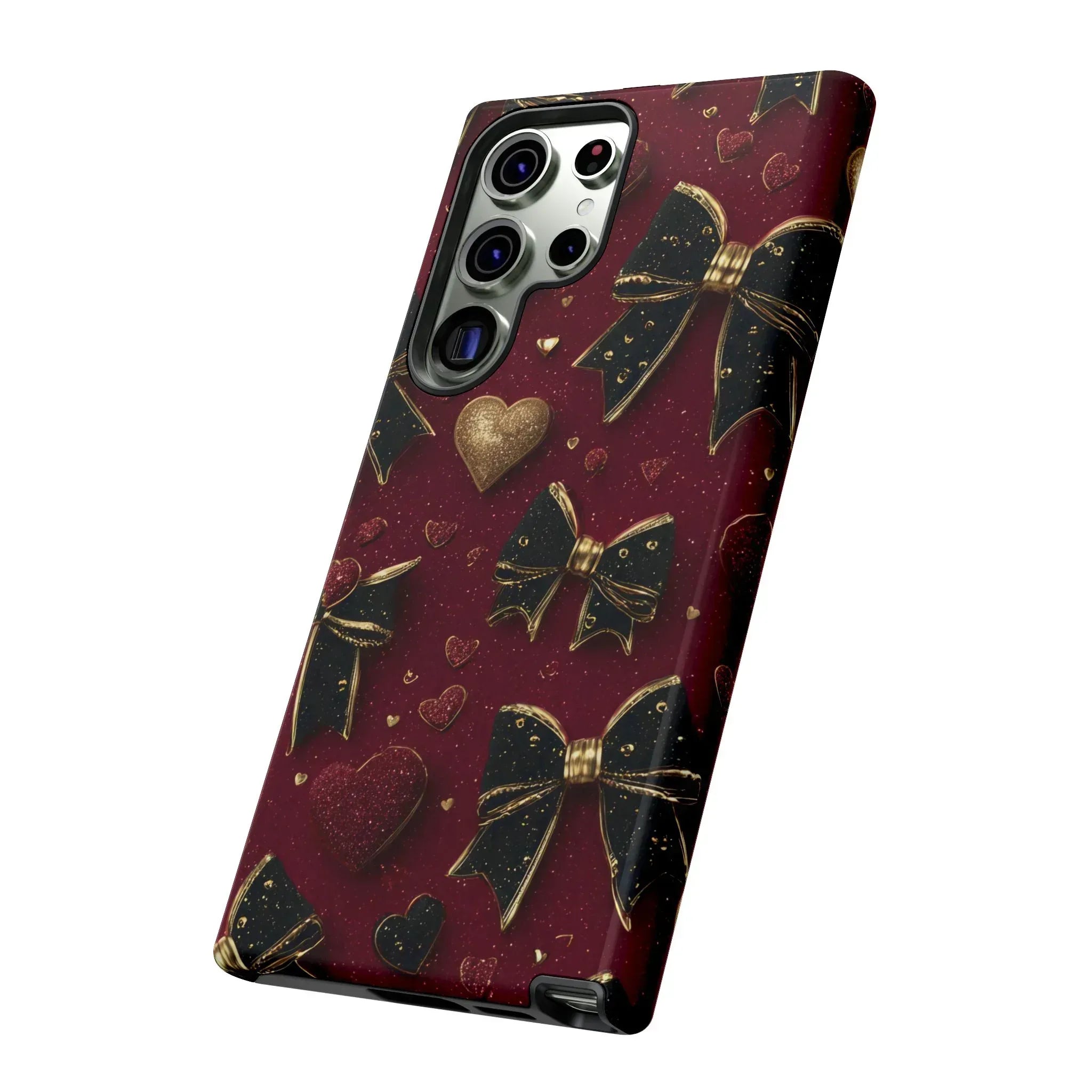 Velvet Valentine Charm Phone Case for iPhone 11-17 and Galaxy S10-S25 - KARARMDESIGN