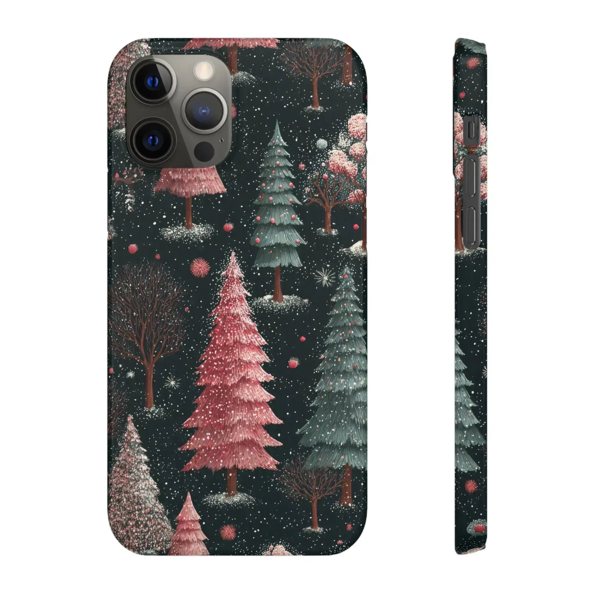 Winter Bloom Forest Phone Case for iPhone 11-17 and Galaxy S20-S25 - KARARMDESIGN