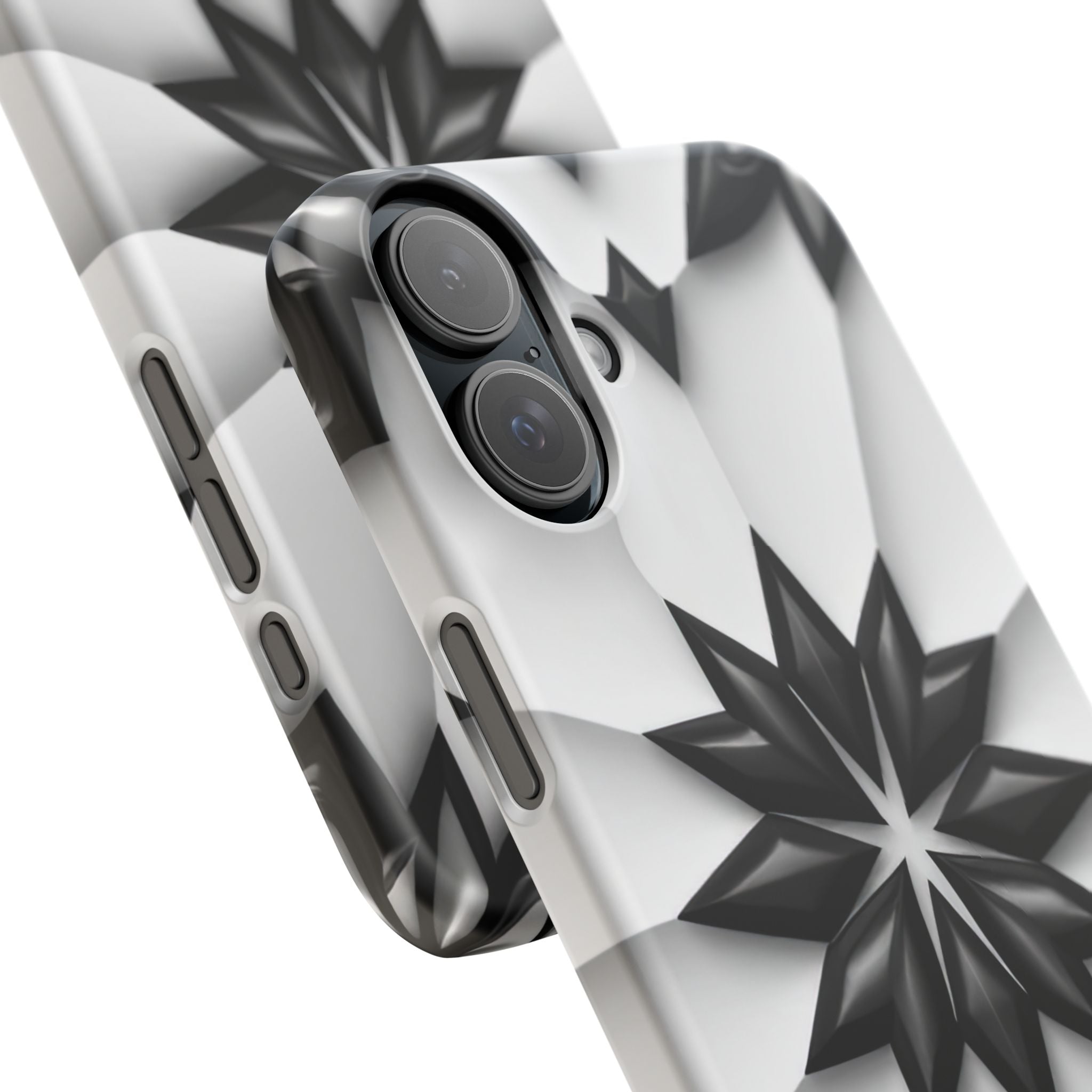 Black & White Geometric Snap Case for iPhone & Samsung Galaxy