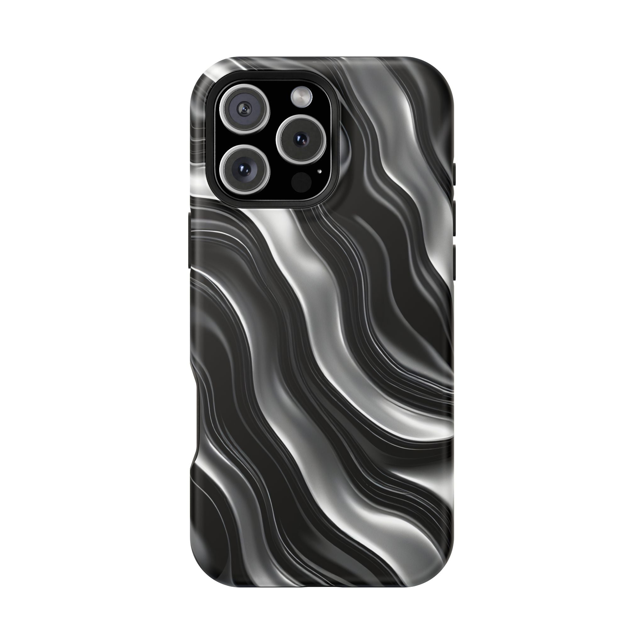 Wavy Illusion Marble Phone Case for iPhone 13-17