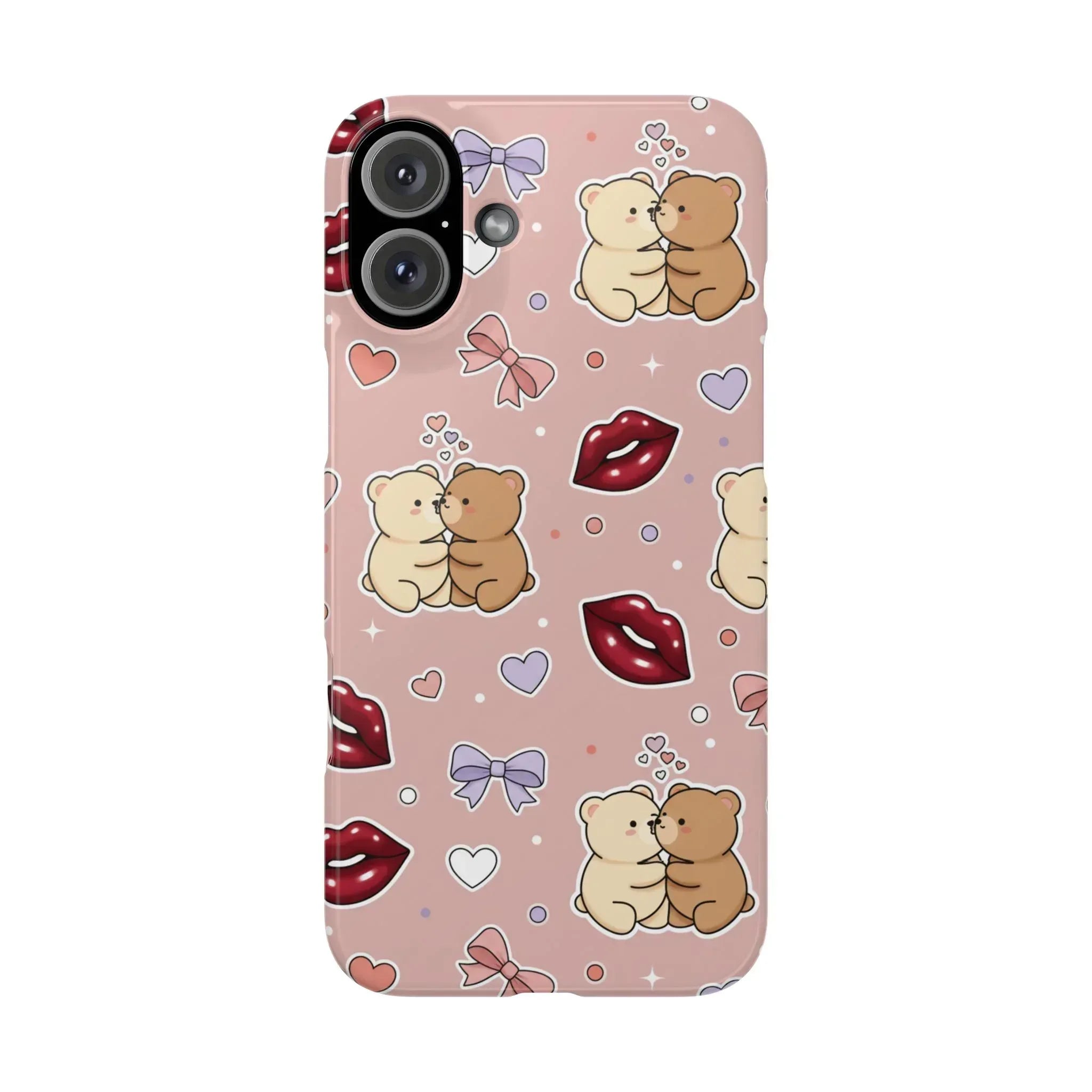 Bear Hug Bliss Phone Case for iPhone 11-17 - KARARMDESIGN