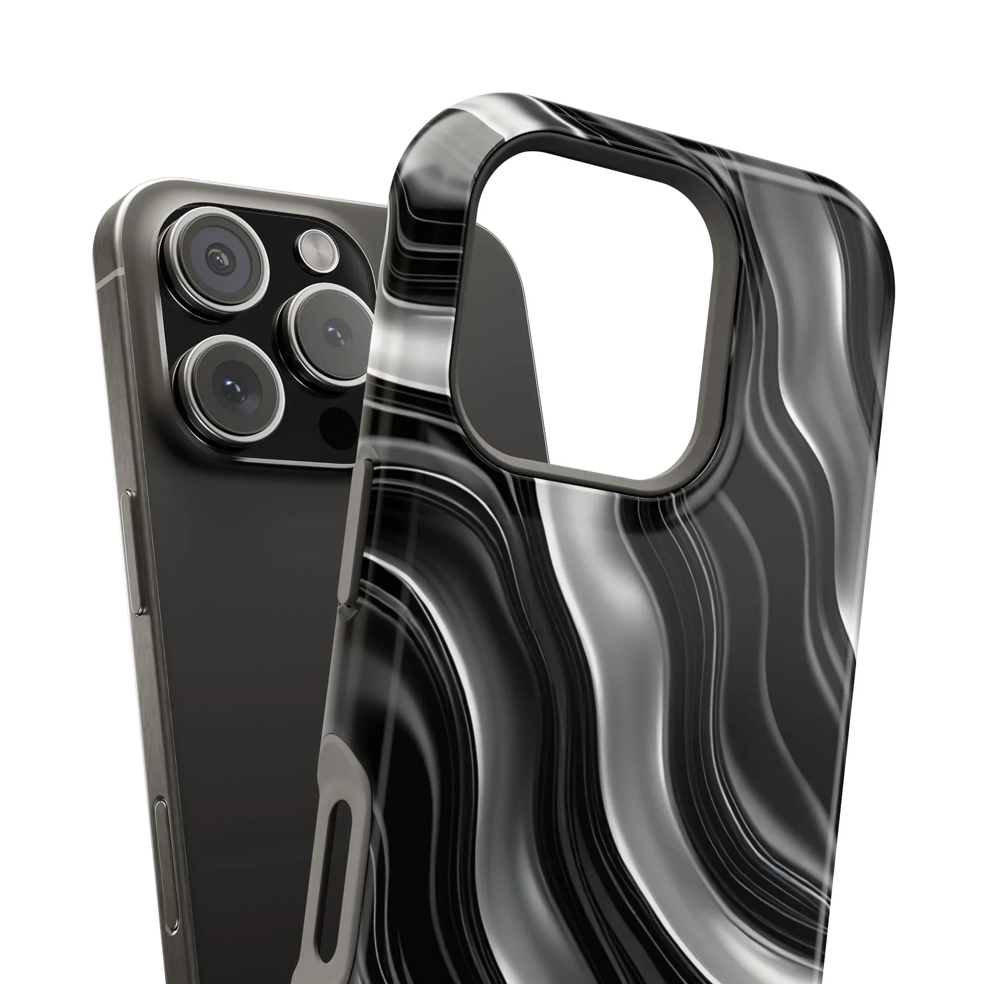 Wavy Illusion Marble Phone Case for iPhone 13-17 - KARARMDESIGN