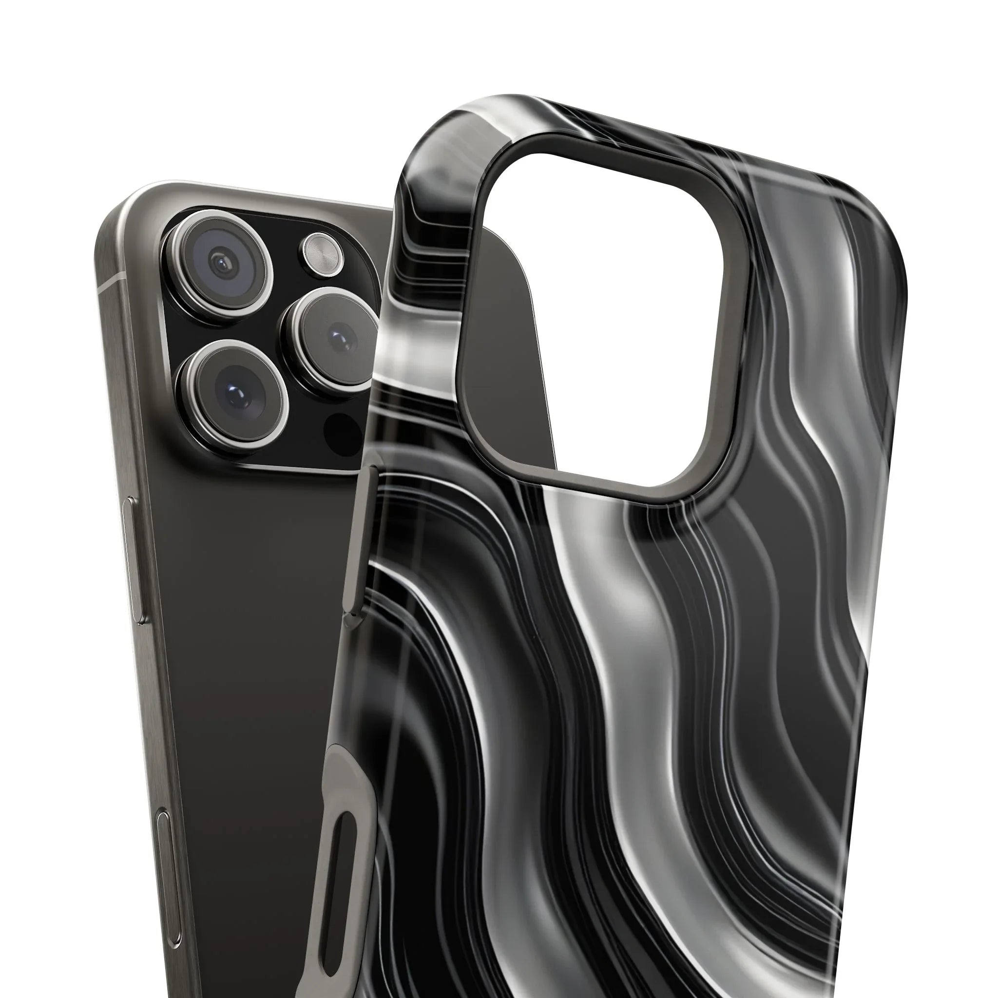 Wavy Illusion Marble Phone Case for iPhone 13-17 - KARARMDESIGN