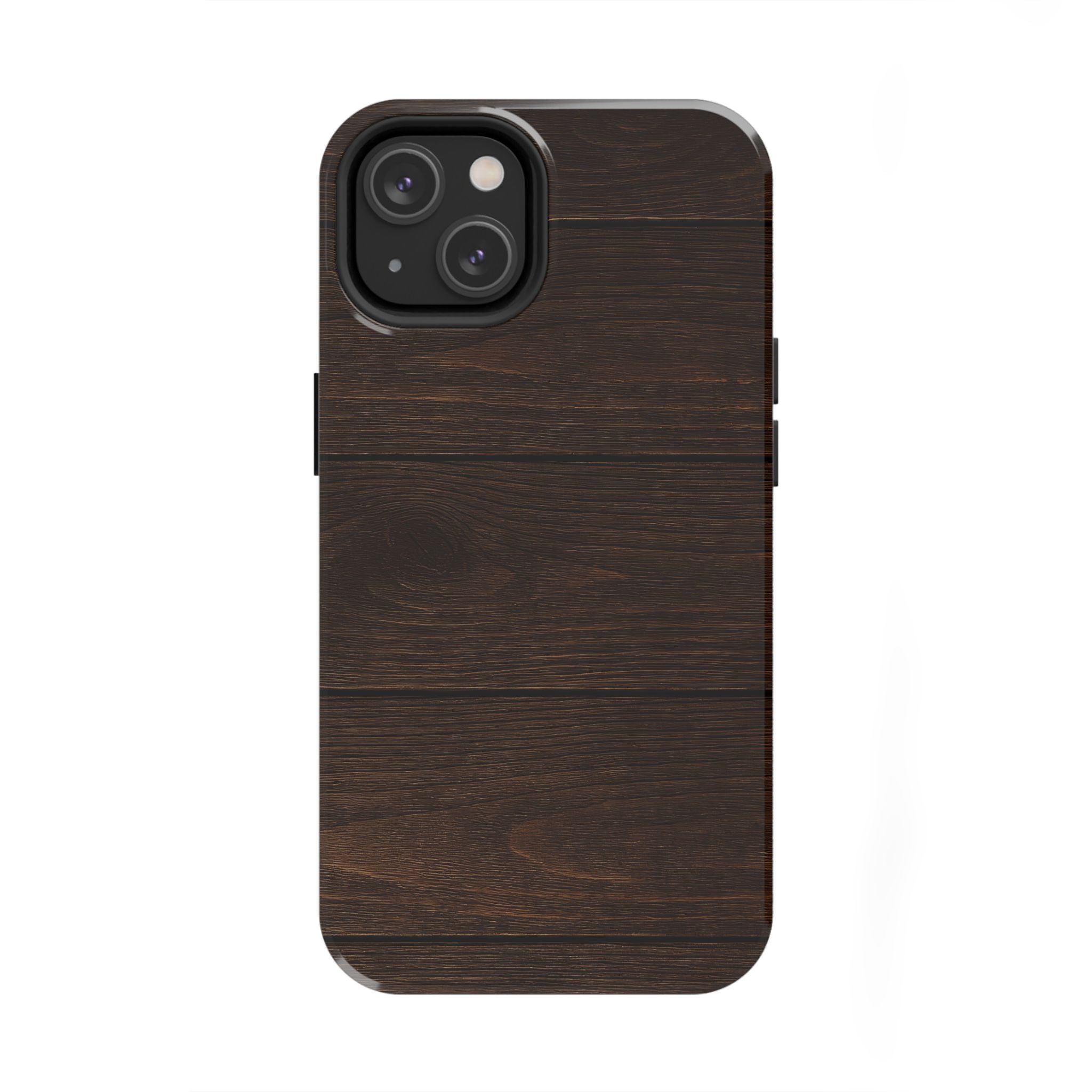 Dark Wood Grain Tough Case for iPhone & Samsung Galaxy