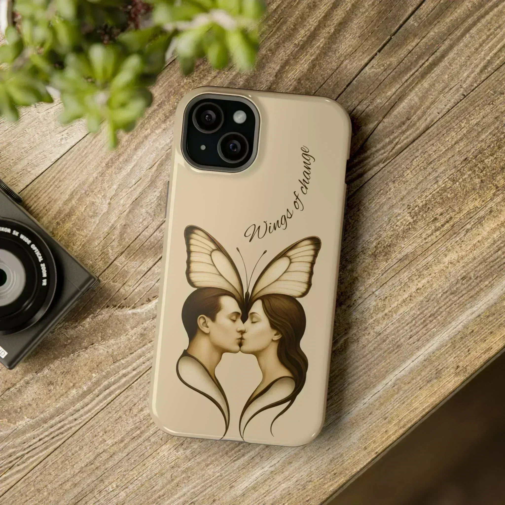 Romantic Butterfly Couple Phone Case for iPhone 12-16 and Galaxy S21-S22 - KARARMDESIGN