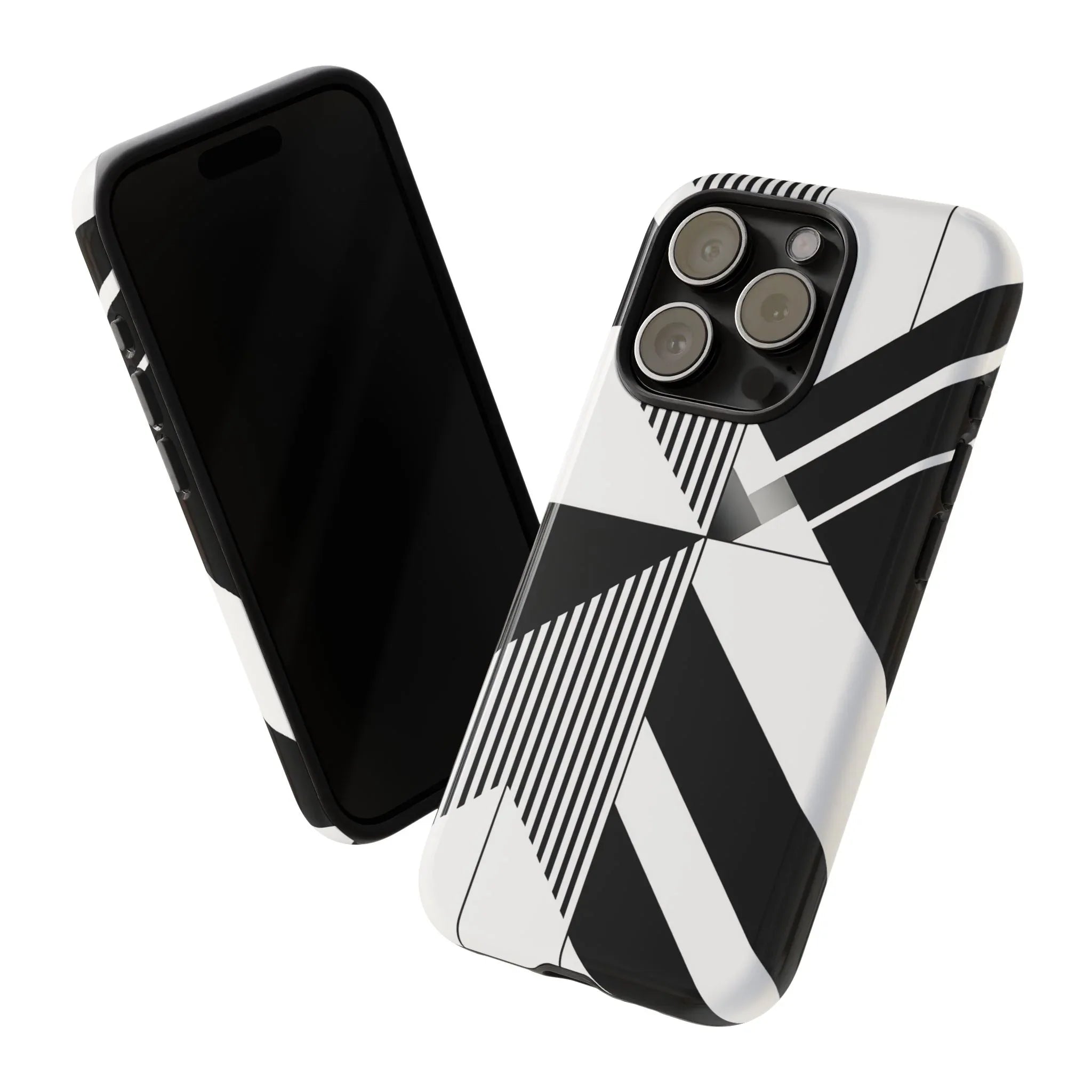 Monochrome Tough Phone Case for iPhone 11-16 and Galaxy S20–S25 - KARARMDESIGN
