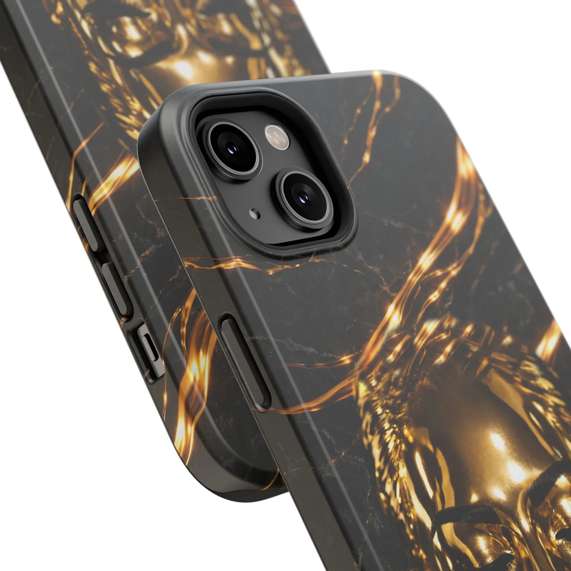 Luxury Gold Portrait Phone Case for iPhone 11-17 and Galaxy S21-S25 - KARARMDESIGN