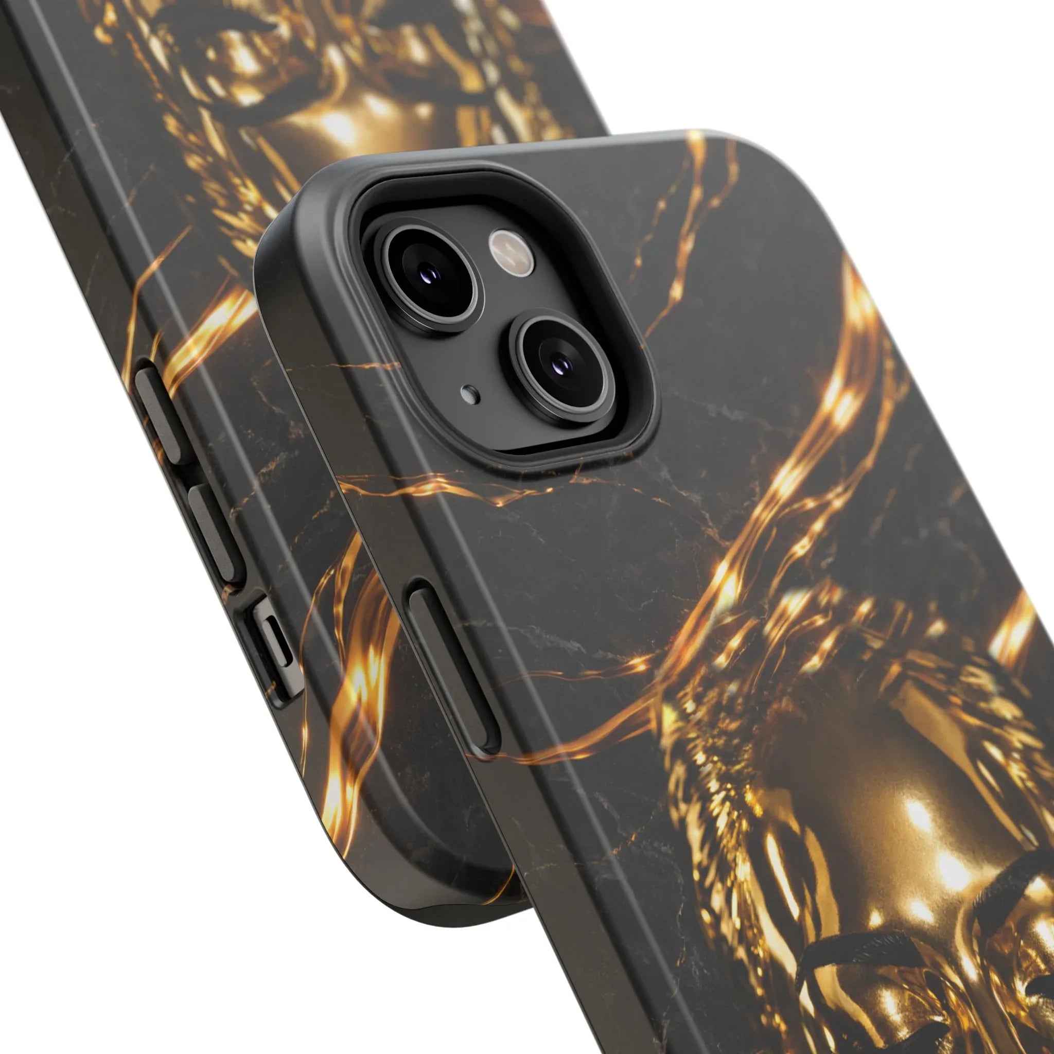 Luxury Gold Portrait Phone Case for iPhone 11-17 and Galaxy S21-S25 - KARARMDESIGN