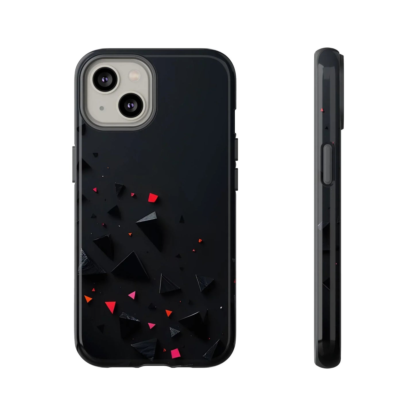 Black and Red Neon Phone Case for iPhone 8-16 and Pixel up to 9 Models - KarArmDesign