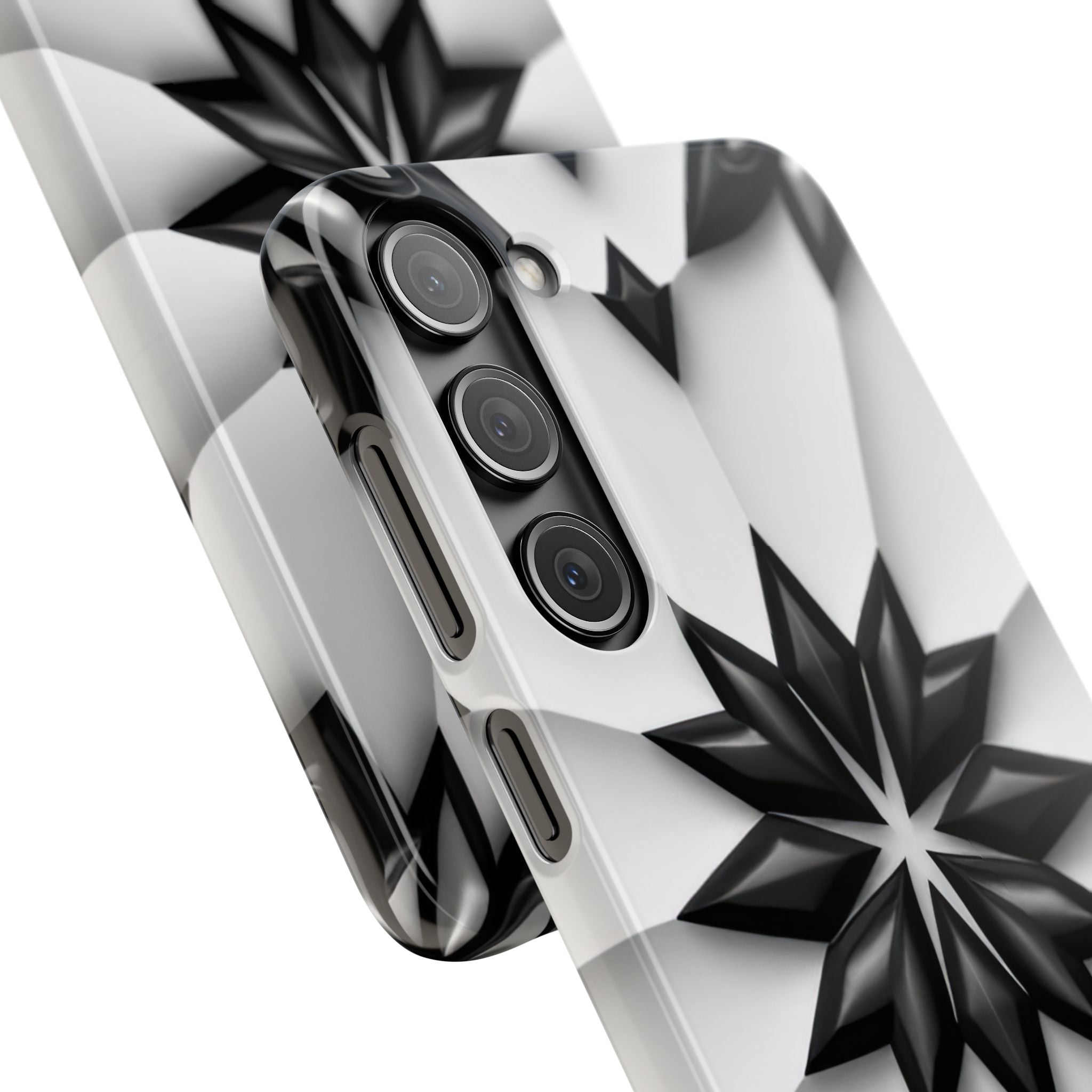 Black & White Geometric Snap Case for iPhone & Samsung Galaxy