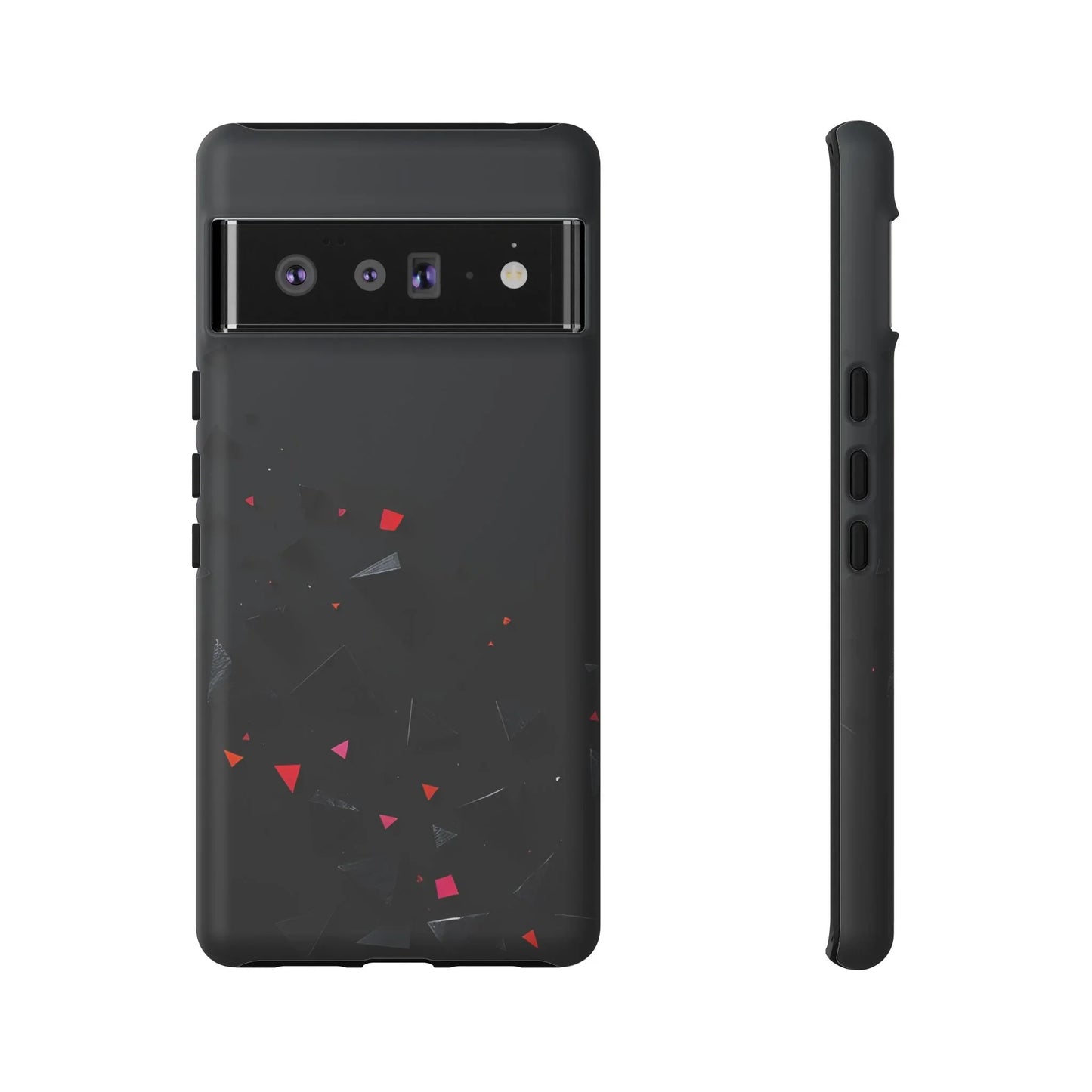 Black and Red Neon Phone Case for iPhone 8-16 and Pixel up to 9 Models - KarArmDesign