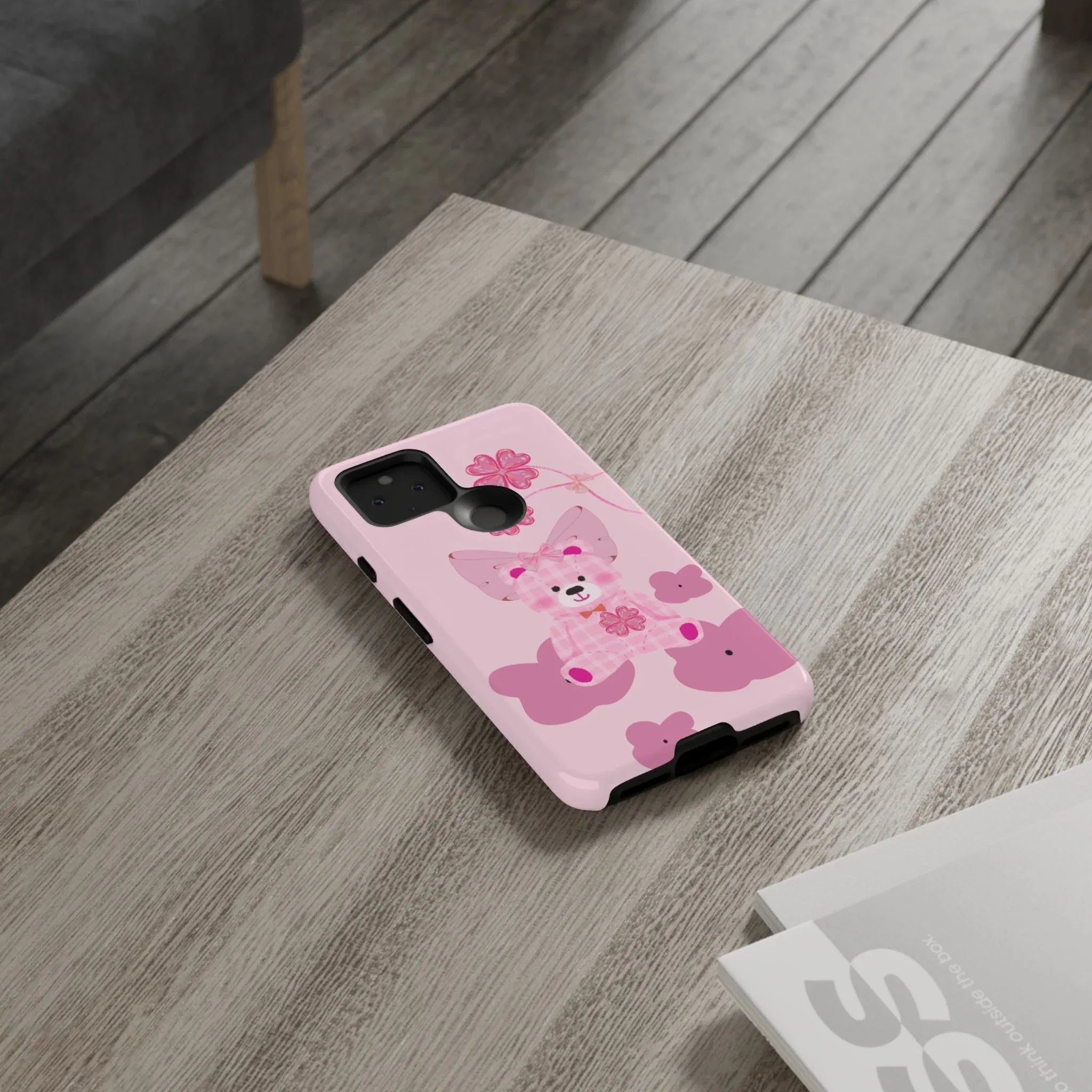 Pink Teddy Bear Phone Cases for iPhone, Pixel and Galaxy - KARARMDESIGN
