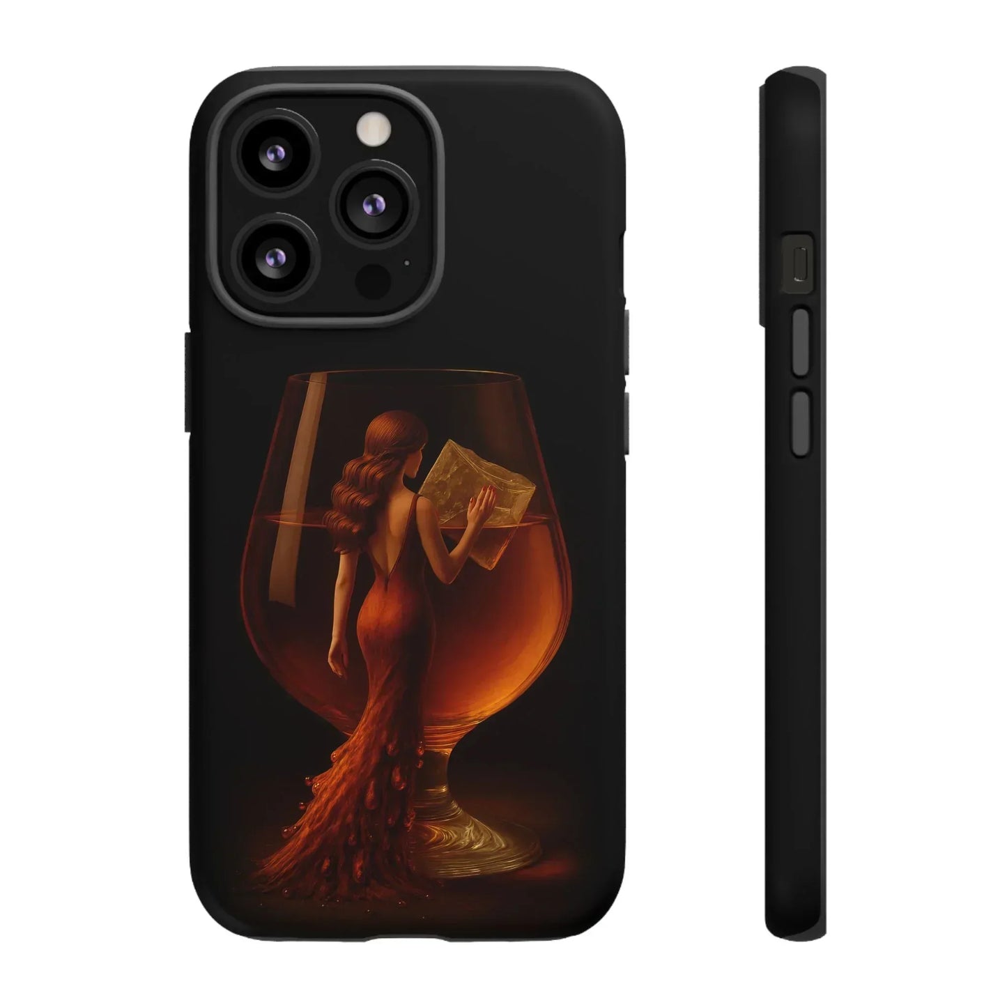 Elegant Midnight Lady Phone Case for iPhone 8-16 and Google Pixel up to 9 Models - KarArmDesign