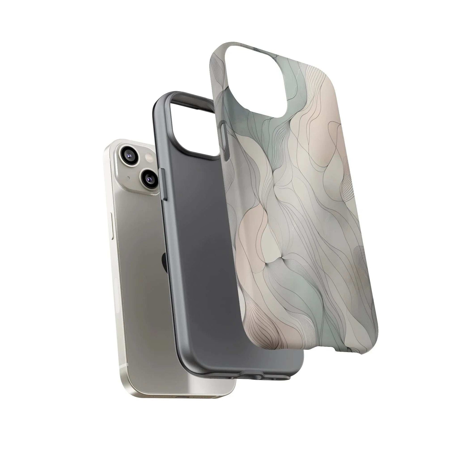 Pastel Wave Phone Case – Minimalist Design for iPhone & Pixel - KARARMDESIGN