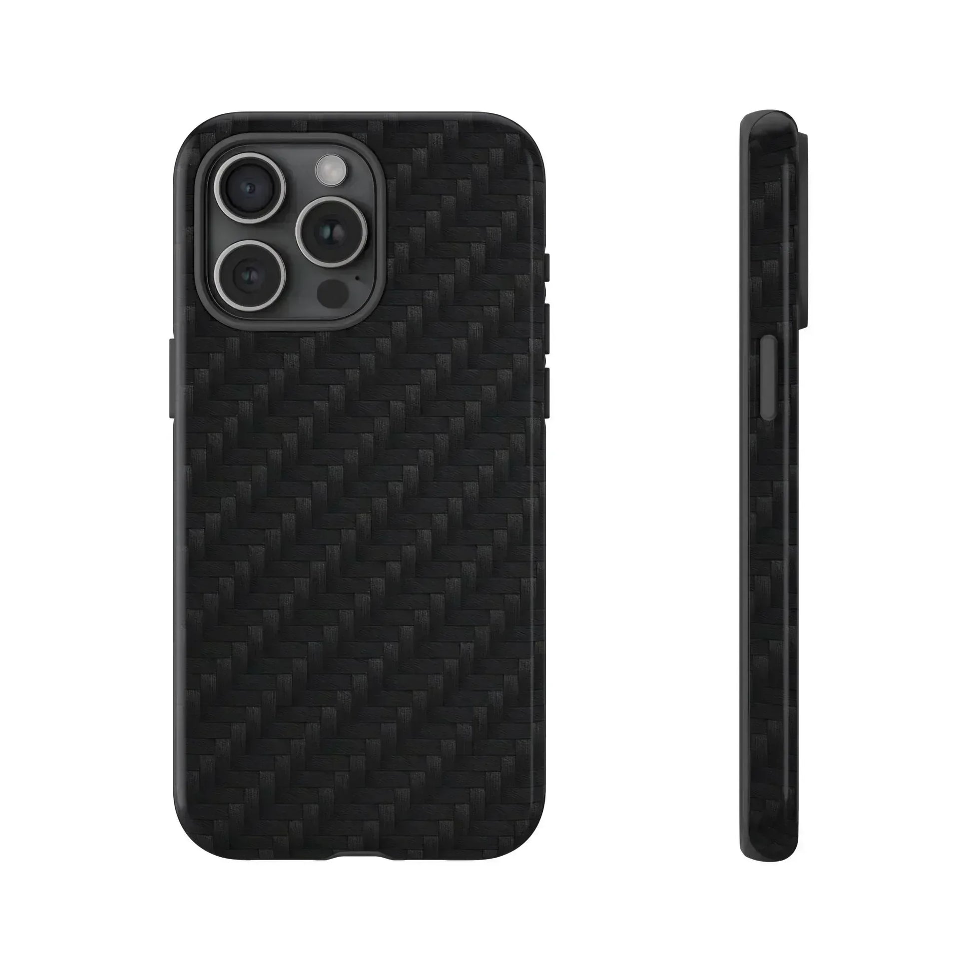 Black Carbon Phone Case for iPhone 8-16 and Google Pixel up to 9 - KARARMDESIGN
