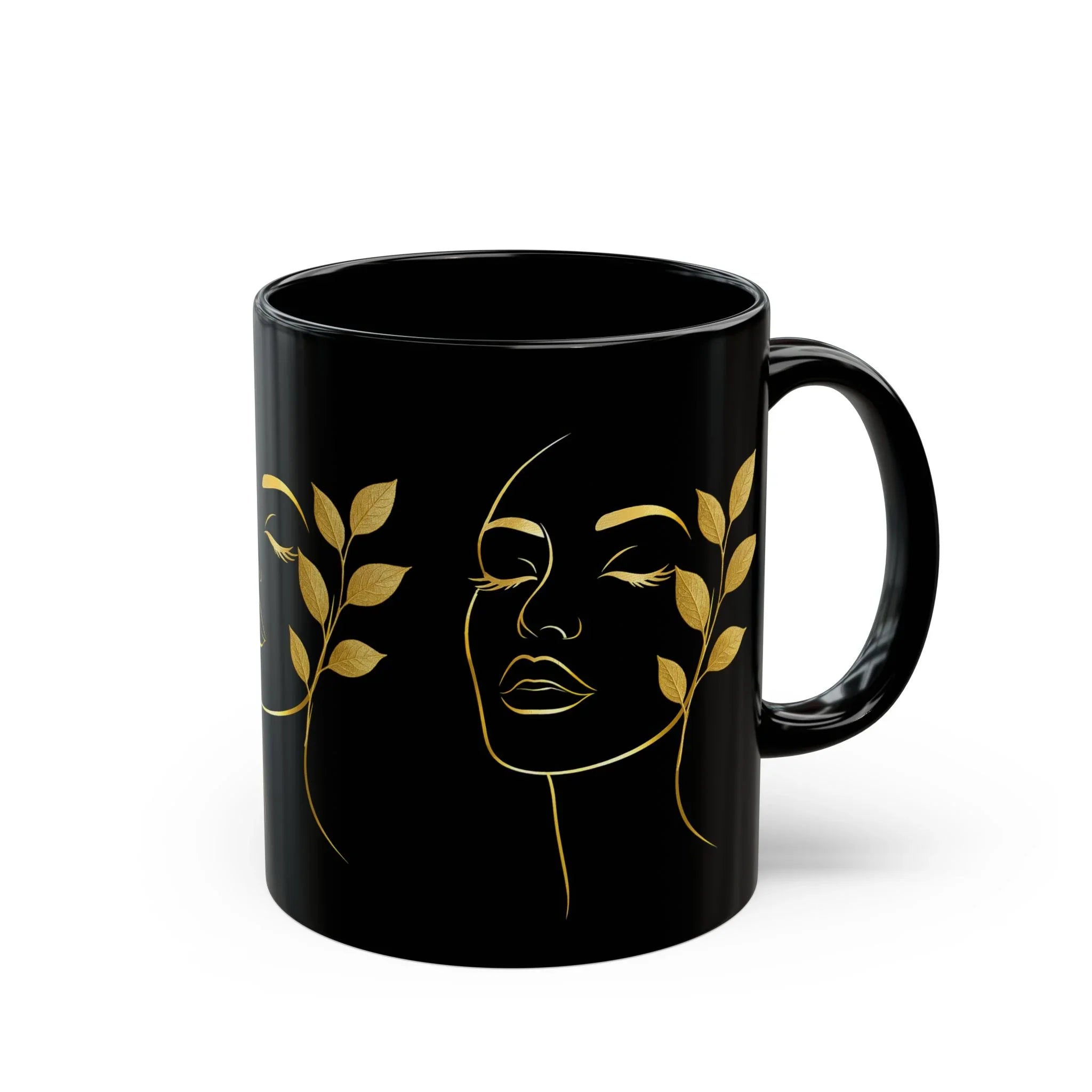 Golden Muse Mug - Black Mug (11oz, 15oz) - KARARMDESIGN